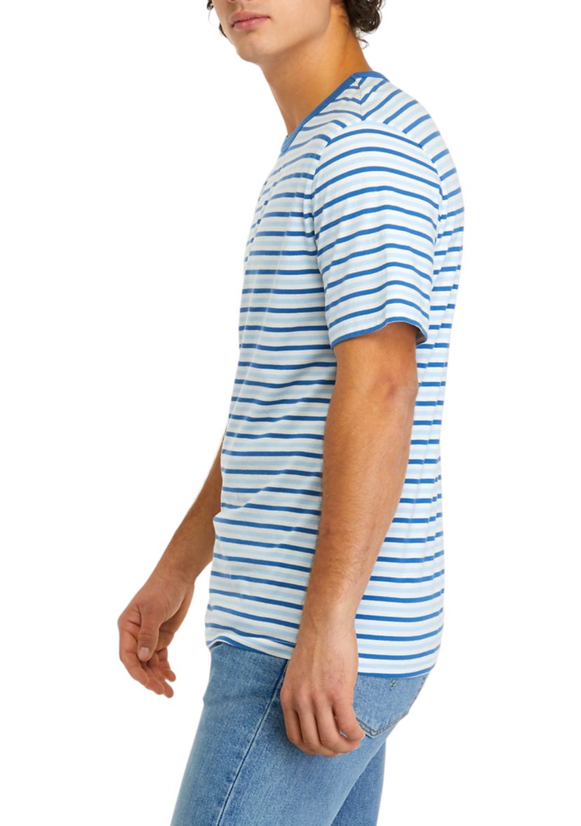 Short Sleeve Crew Neck Striped T-Shirt