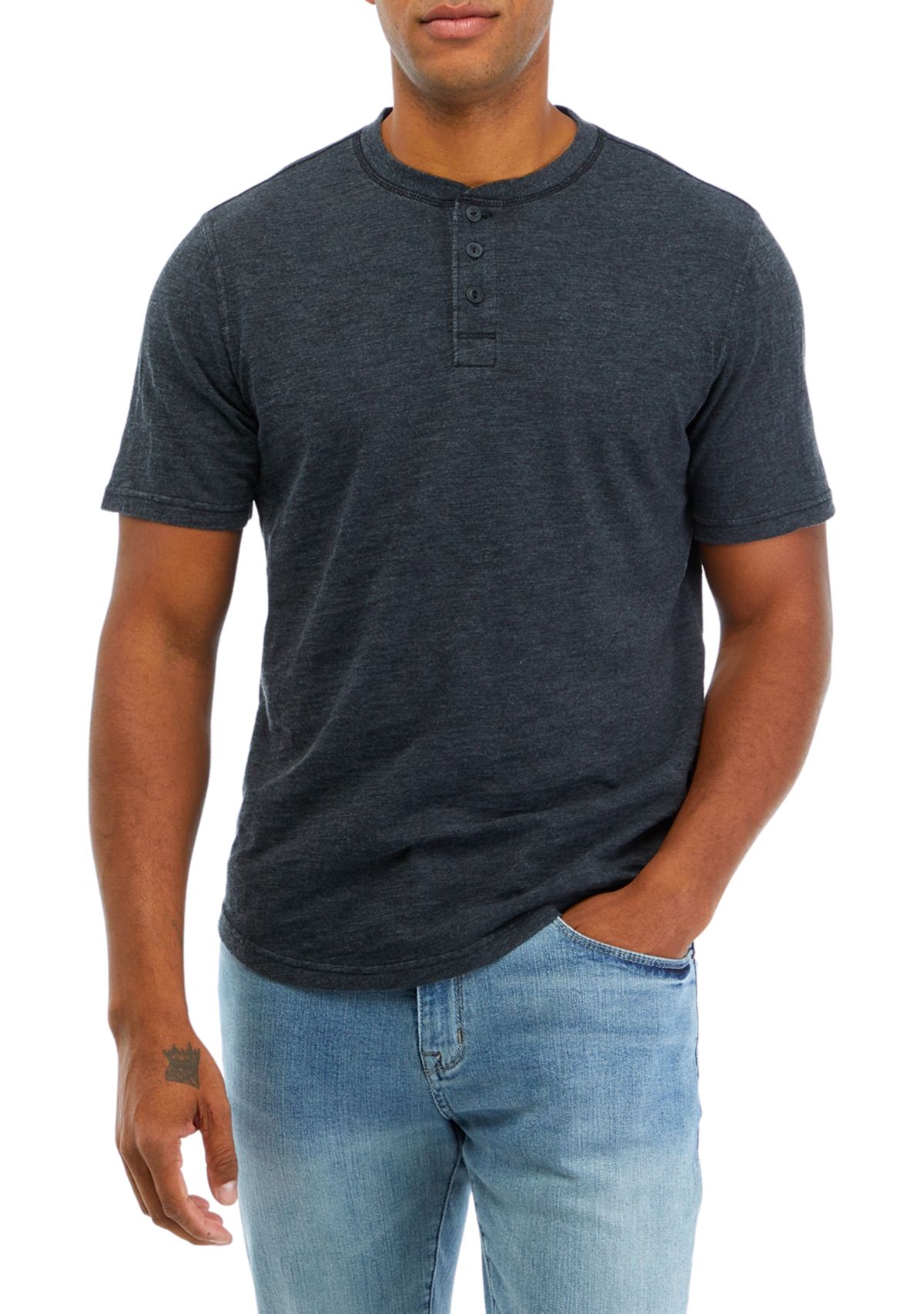 Solid Slub Henley T-Shirt