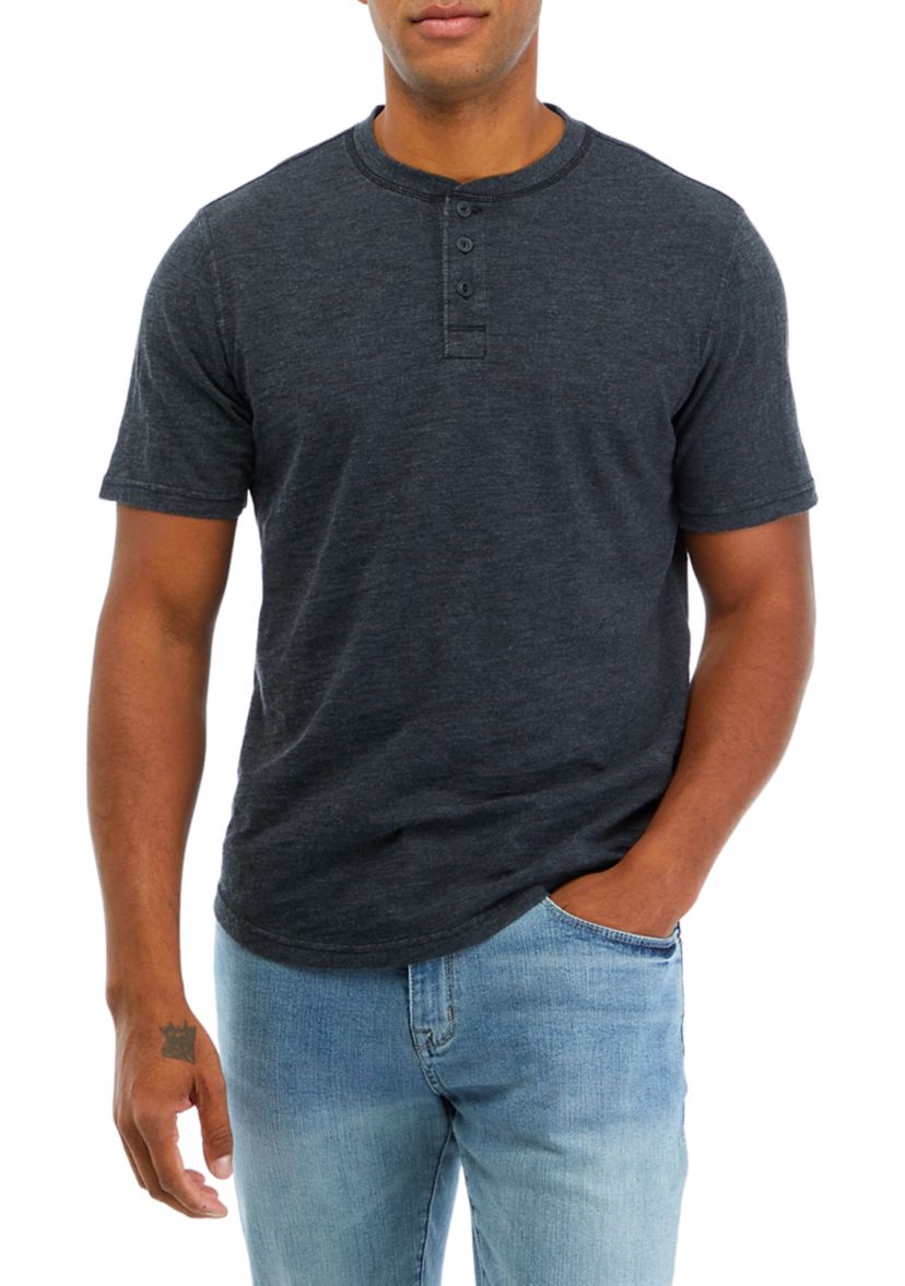 Solid Slub Henley T-Shirt