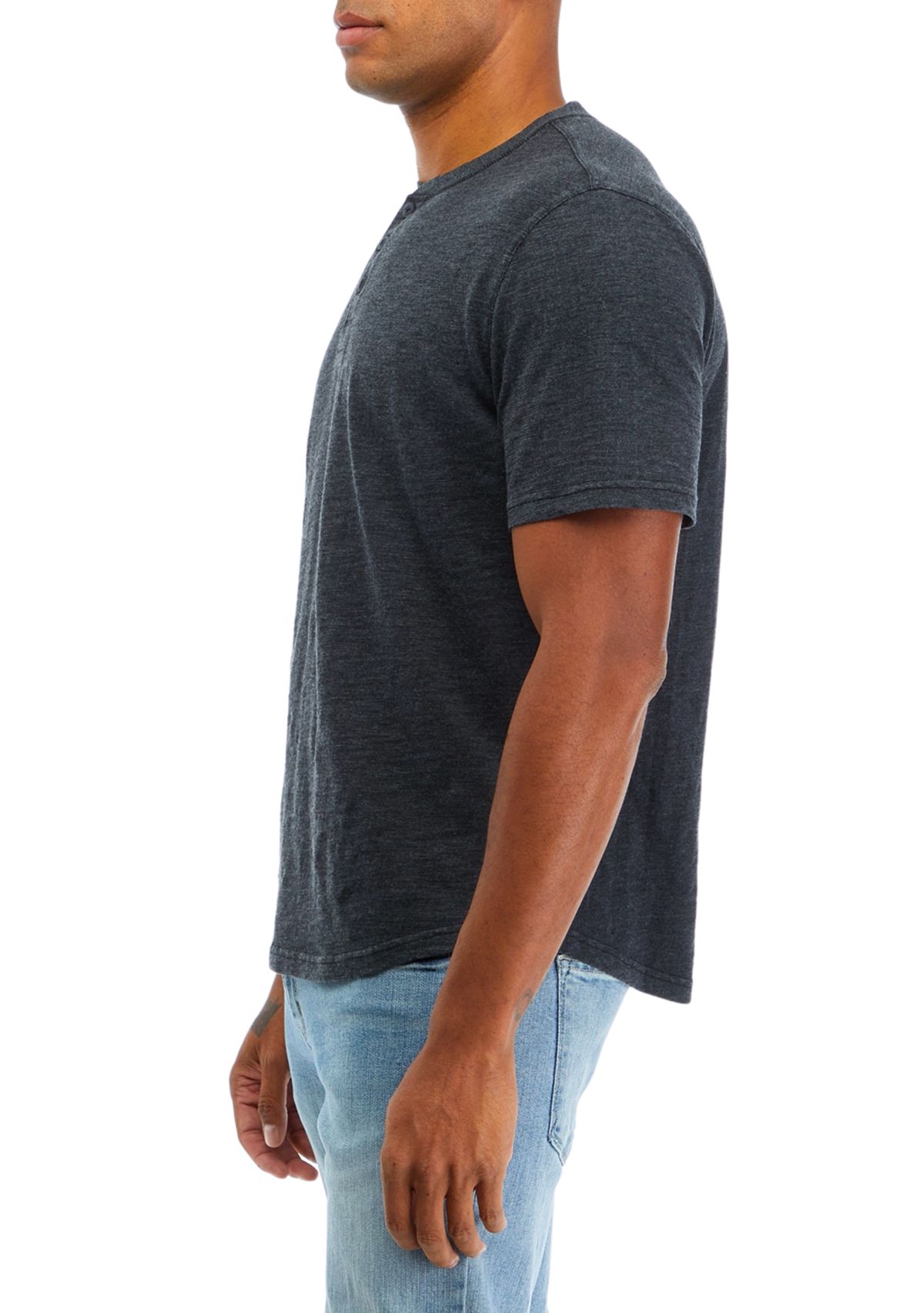 Solid Slub Henley T-Shirt