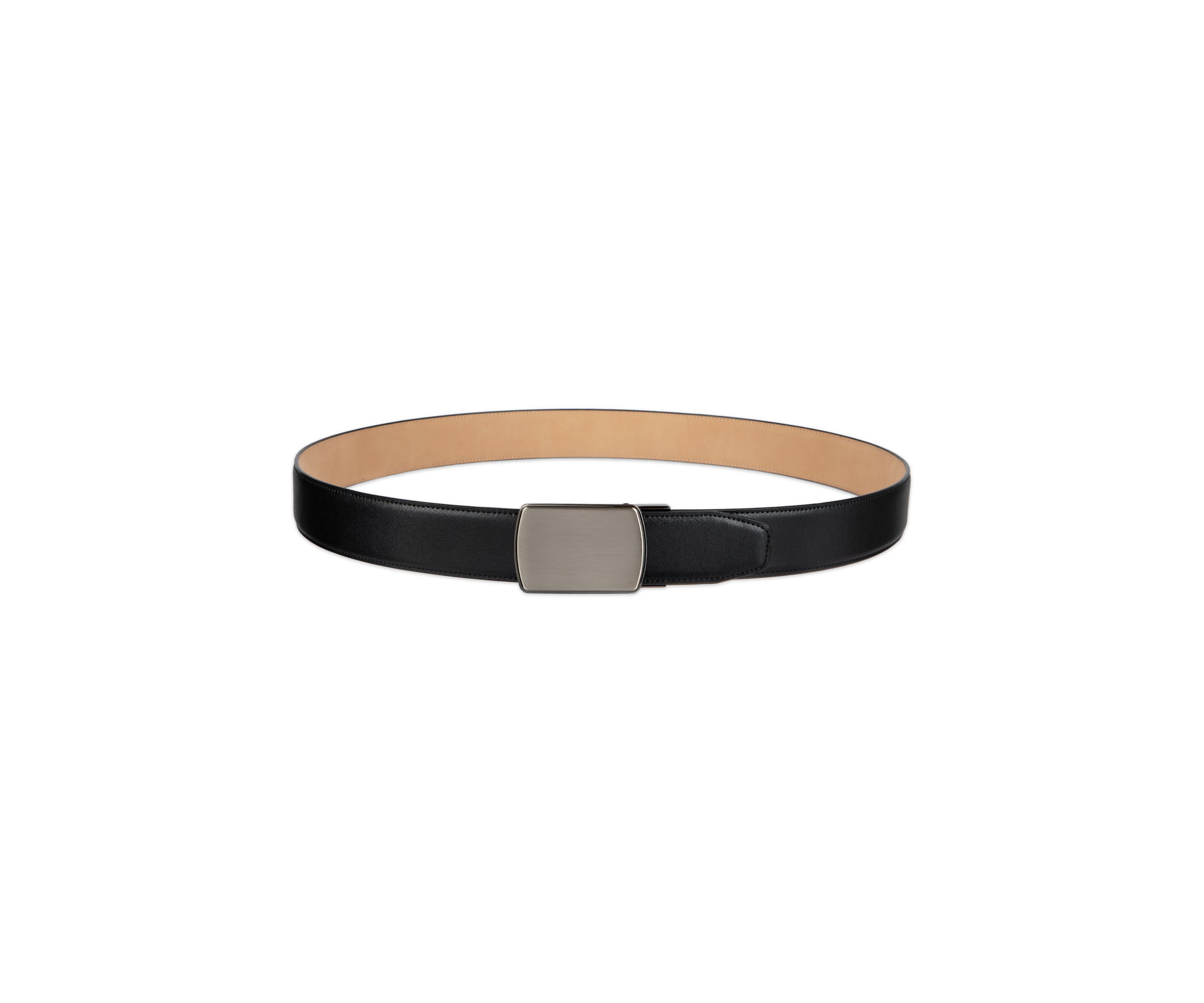 Mens Plaque Tension Buckle Dress Belt