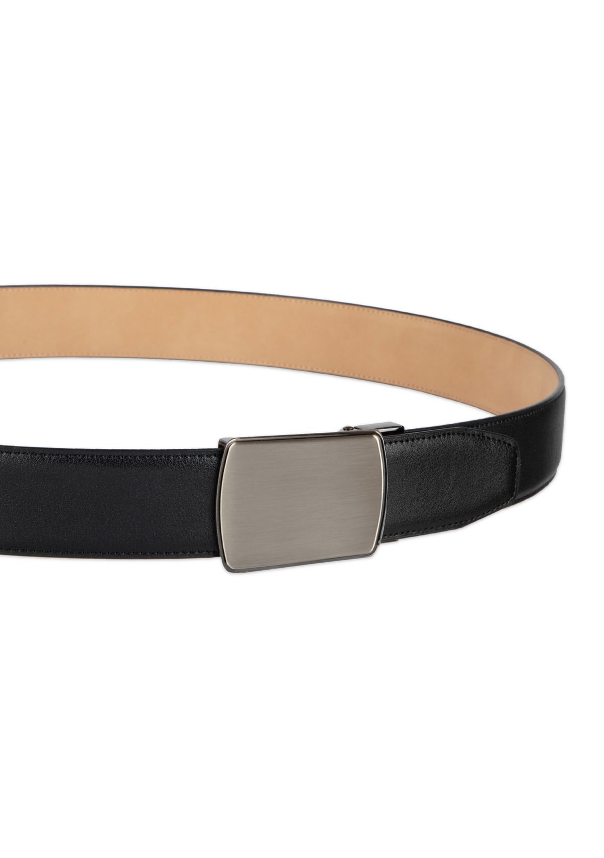 Mens Plaque Tension Buckle Dress Belt