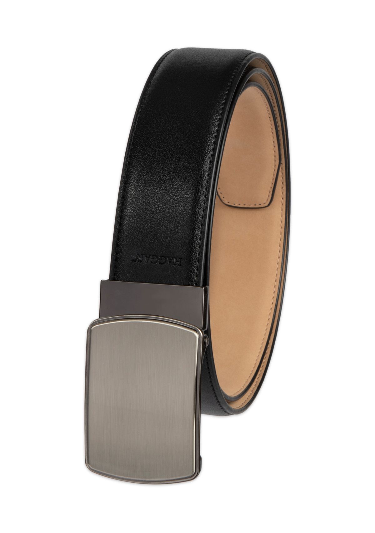 Mens Plaque Tension Buckle Dress Belt