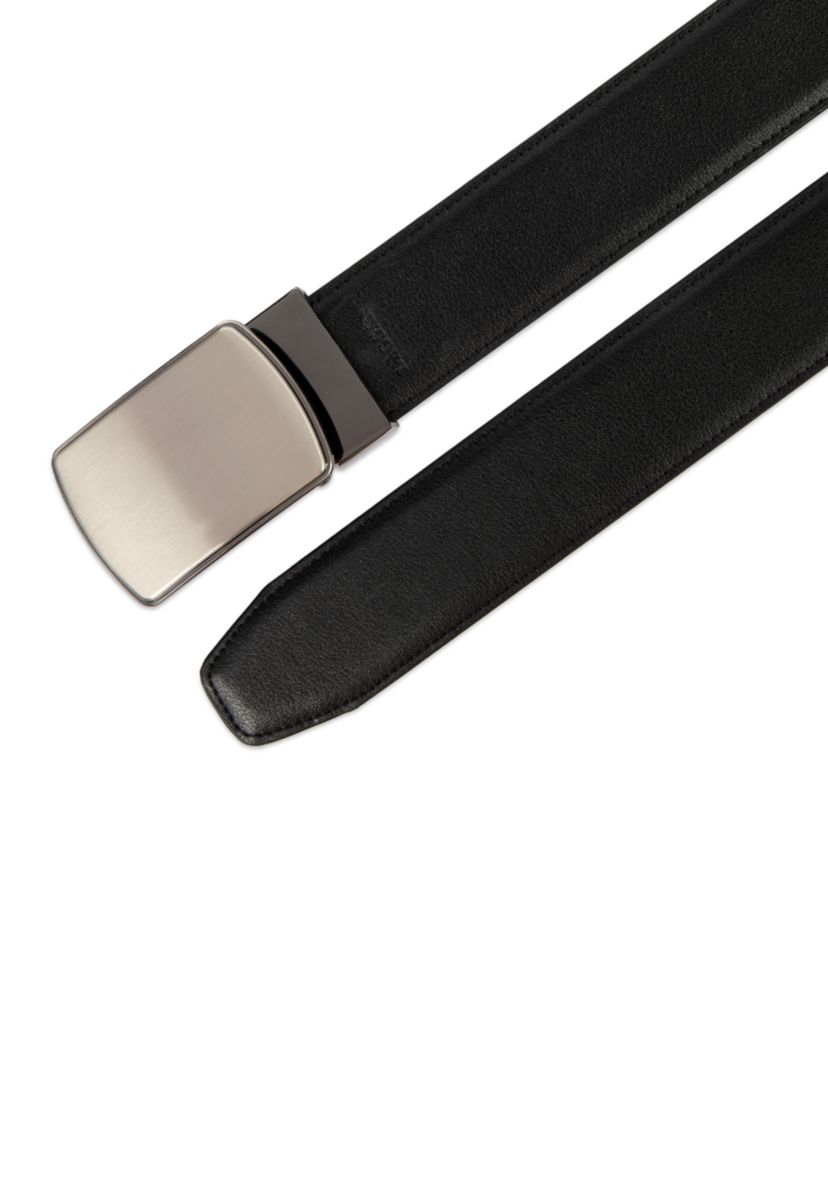 Mens Plaque Tension Buckle Dress Belt