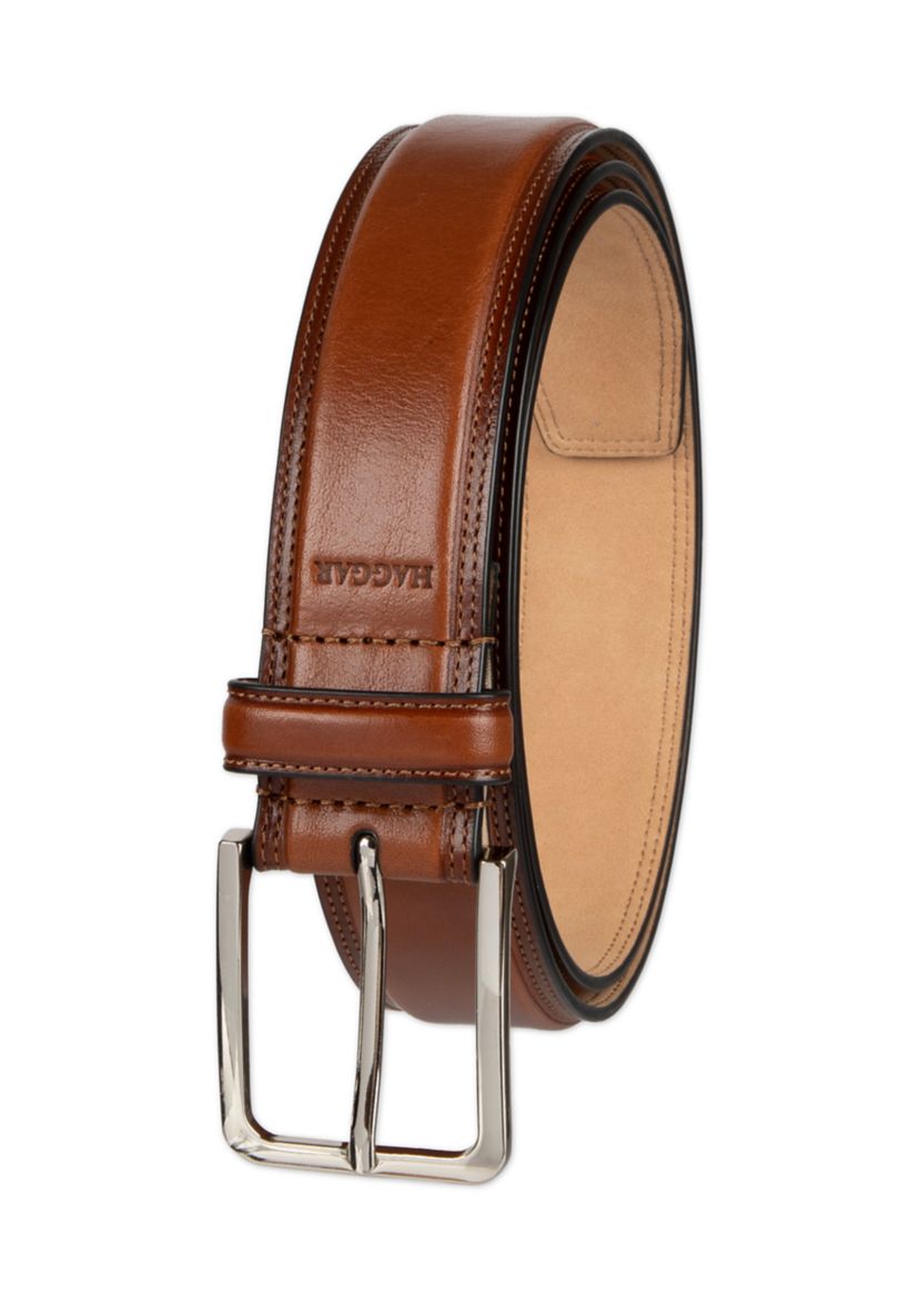 Haggar Mens 2-Row Stitch Casual Belt