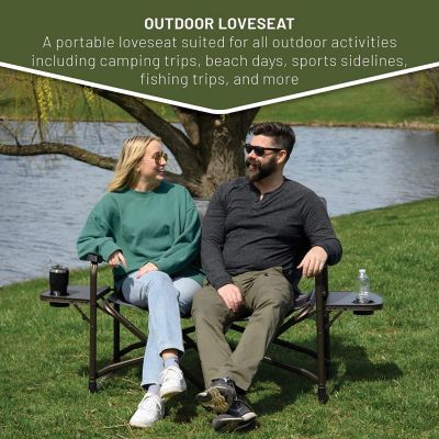 2-Person Folding Loveseat Director's Chair