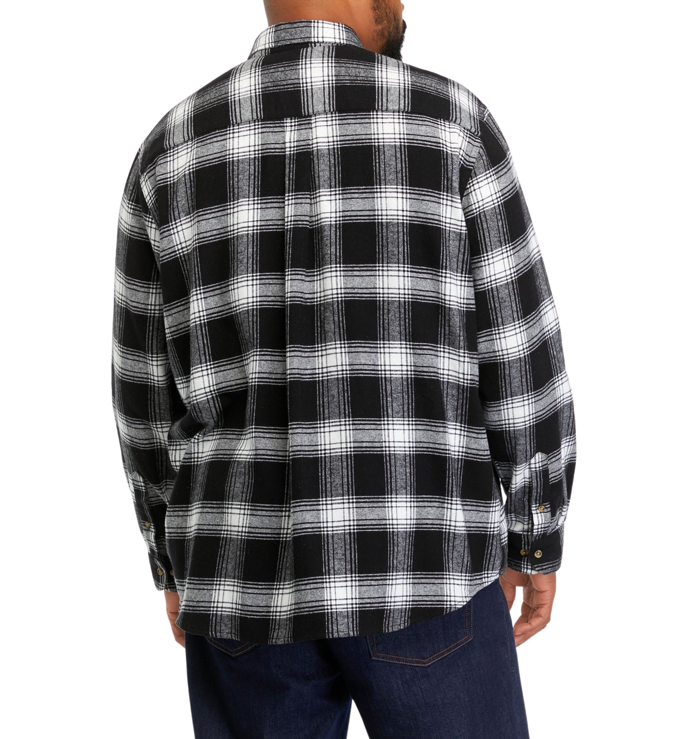 Big & Tall Plaid Printed Flannel Shirt