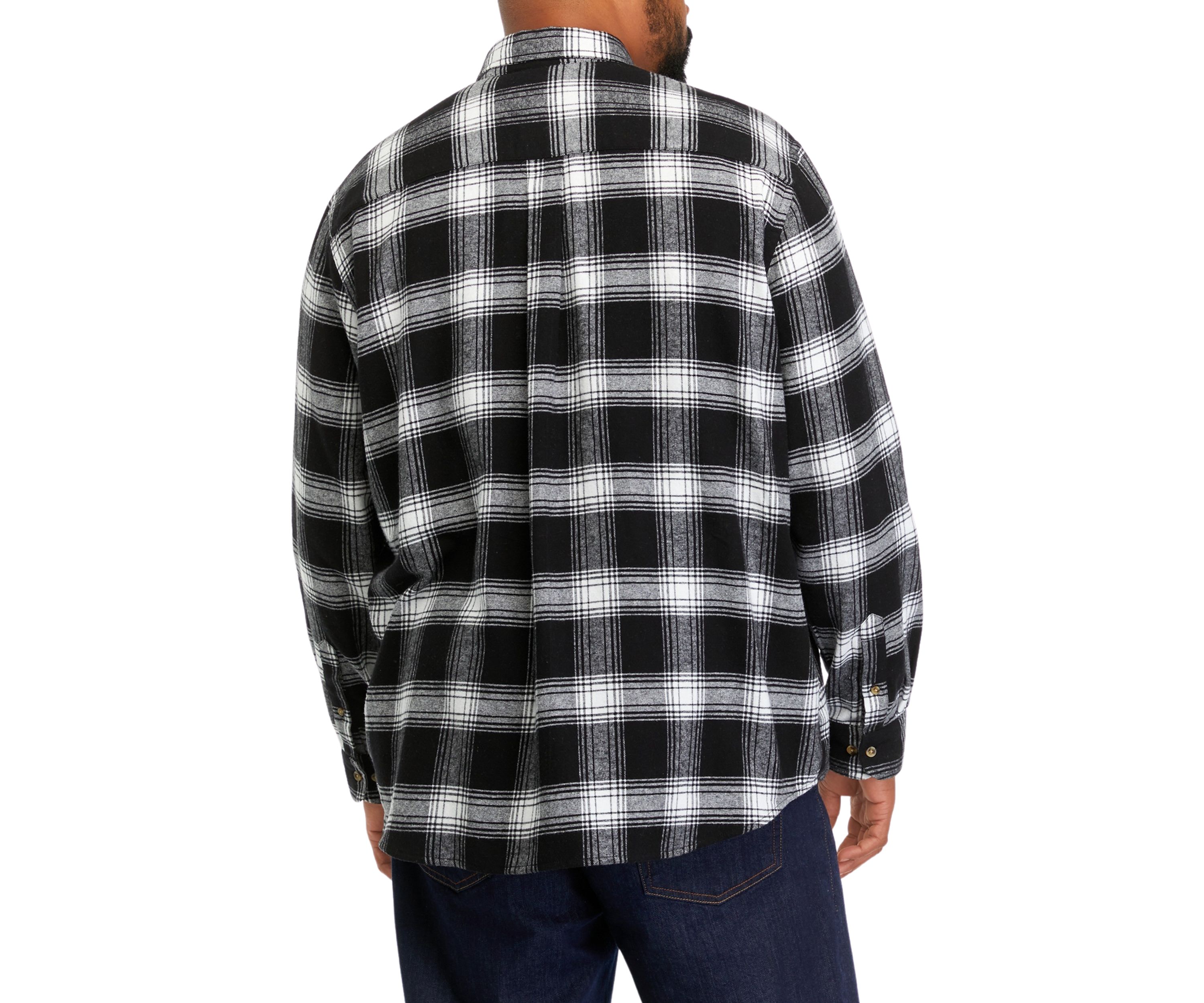 Big & Tall Plaid Printed Flannel Shirt