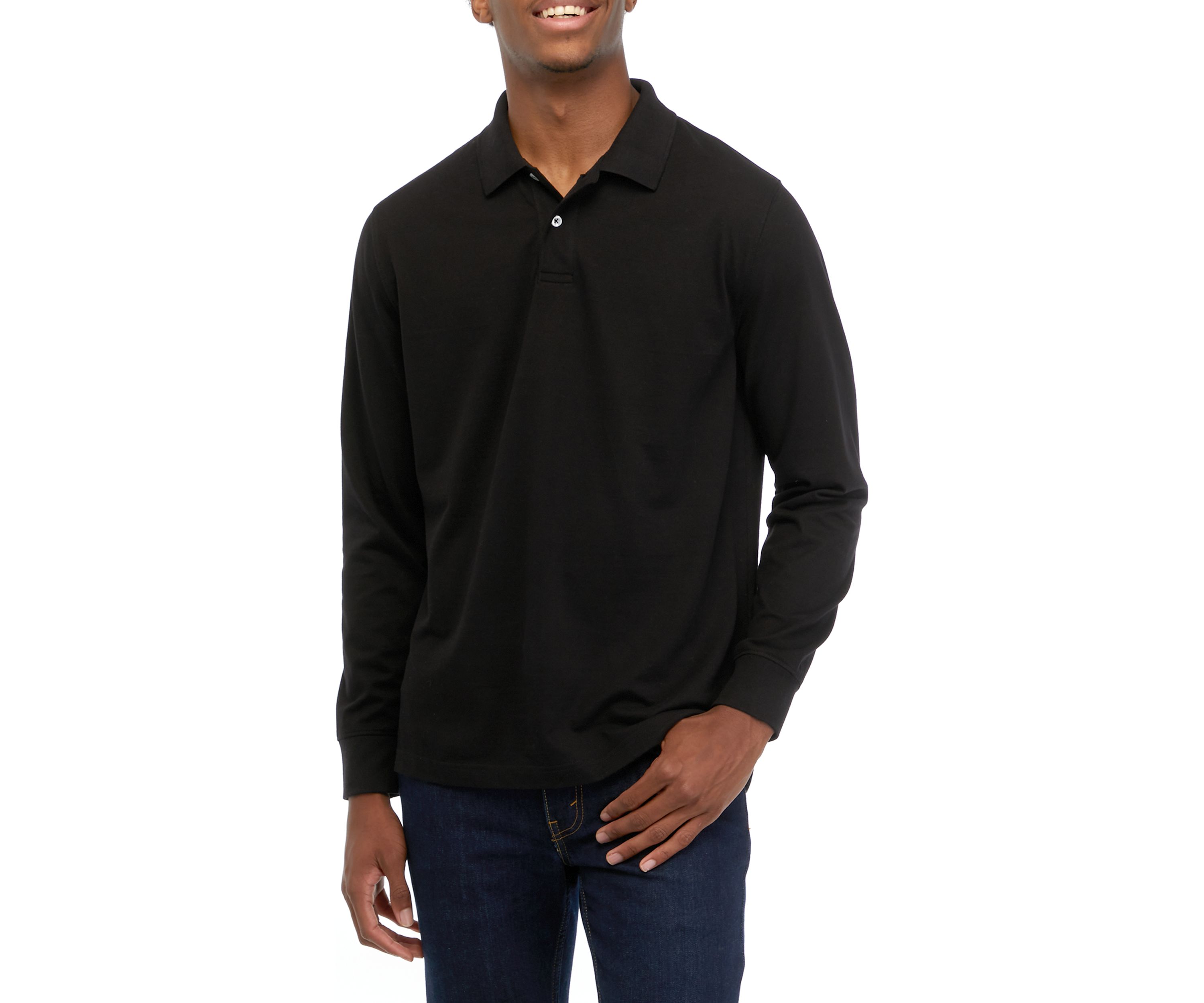 Long Sleeve Jersey Polo Shirt