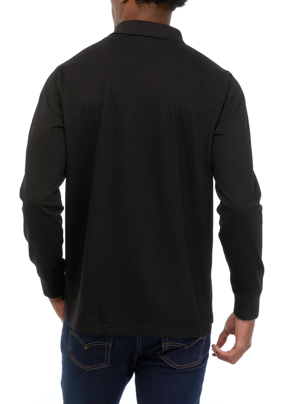 Long Sleeve Jersey Polo Shirt