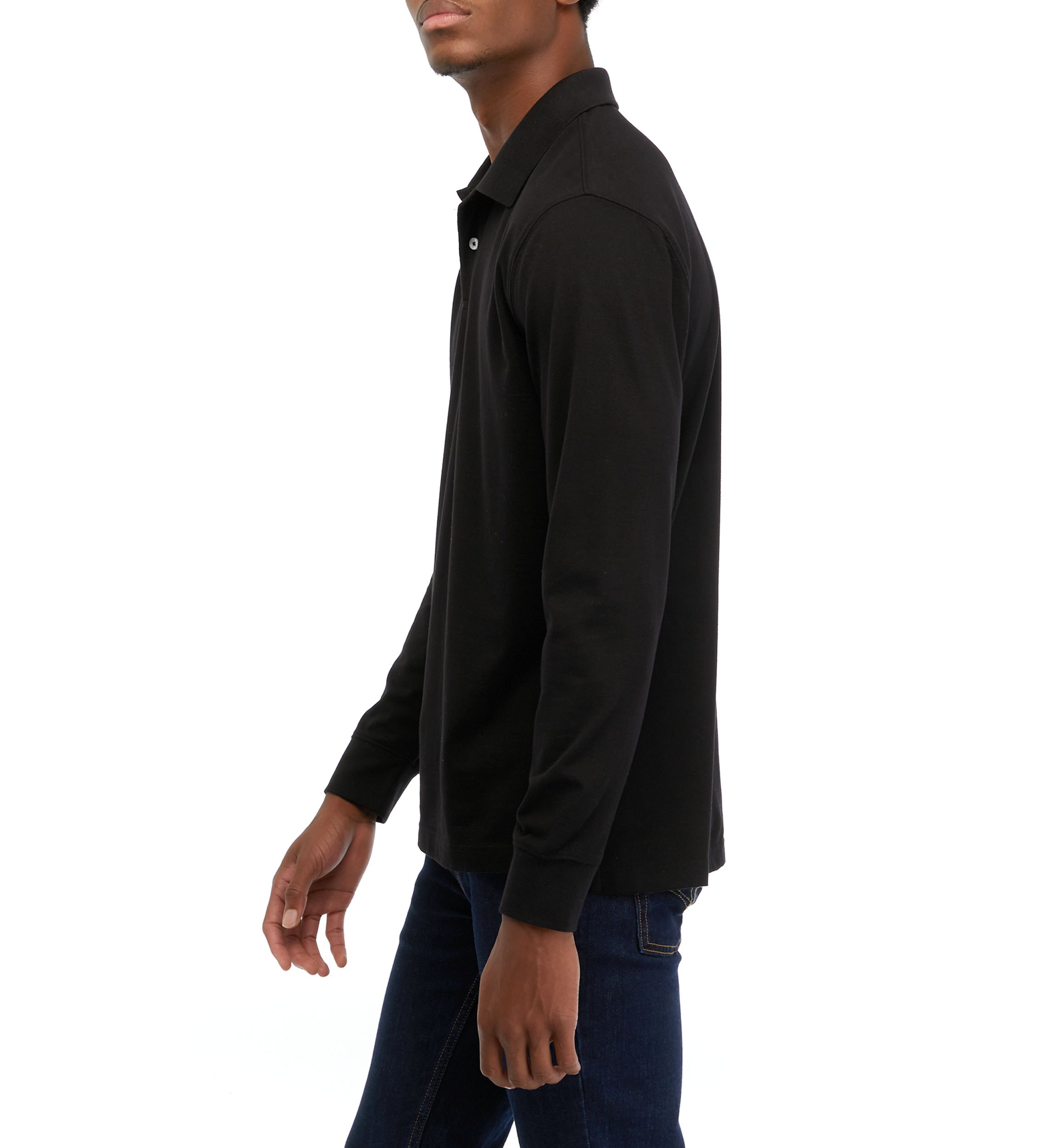 Long Sleeve Jersey Polo Shirt