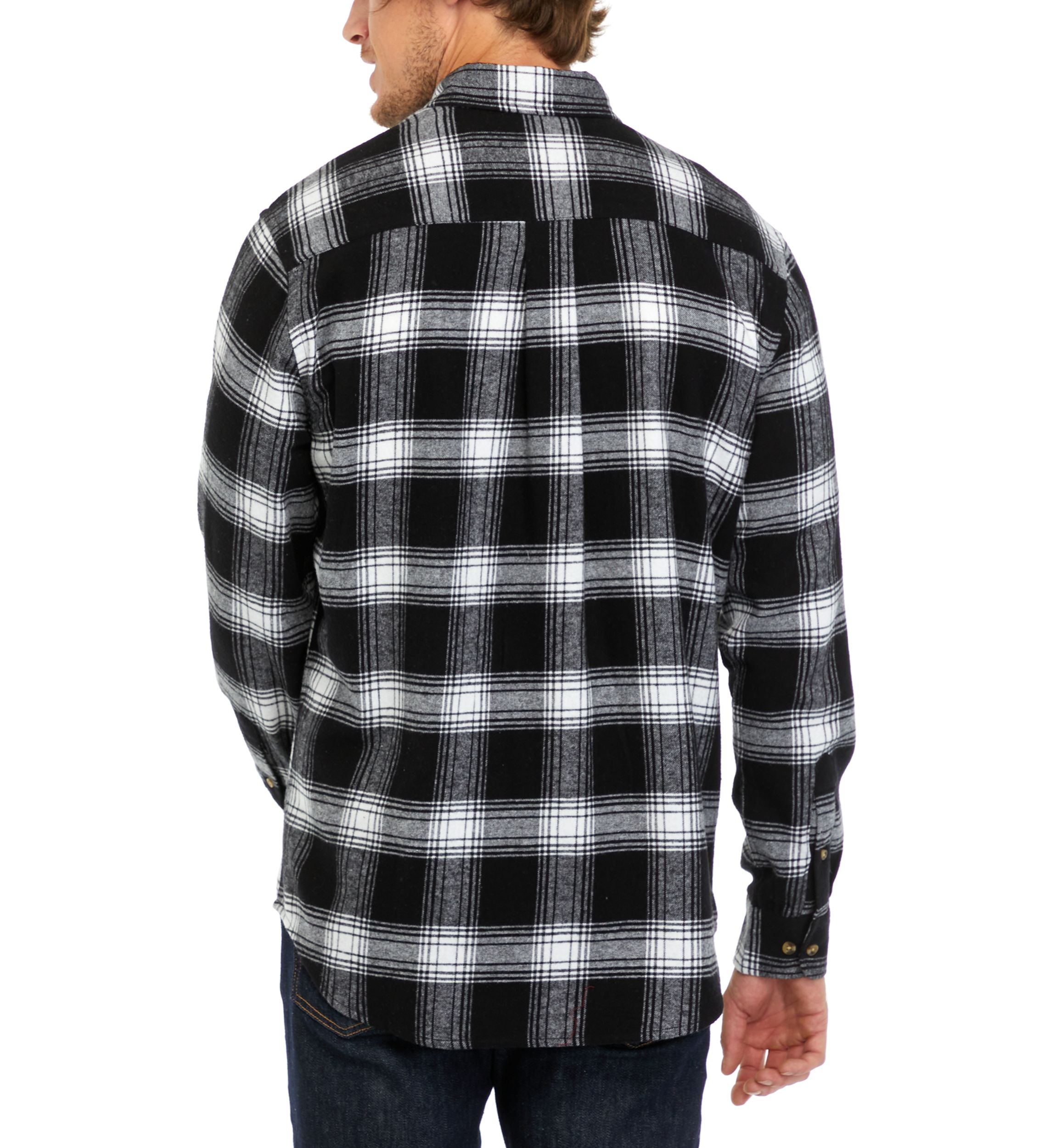 Long Sleeve Plaid Printed Flannel Shirt
