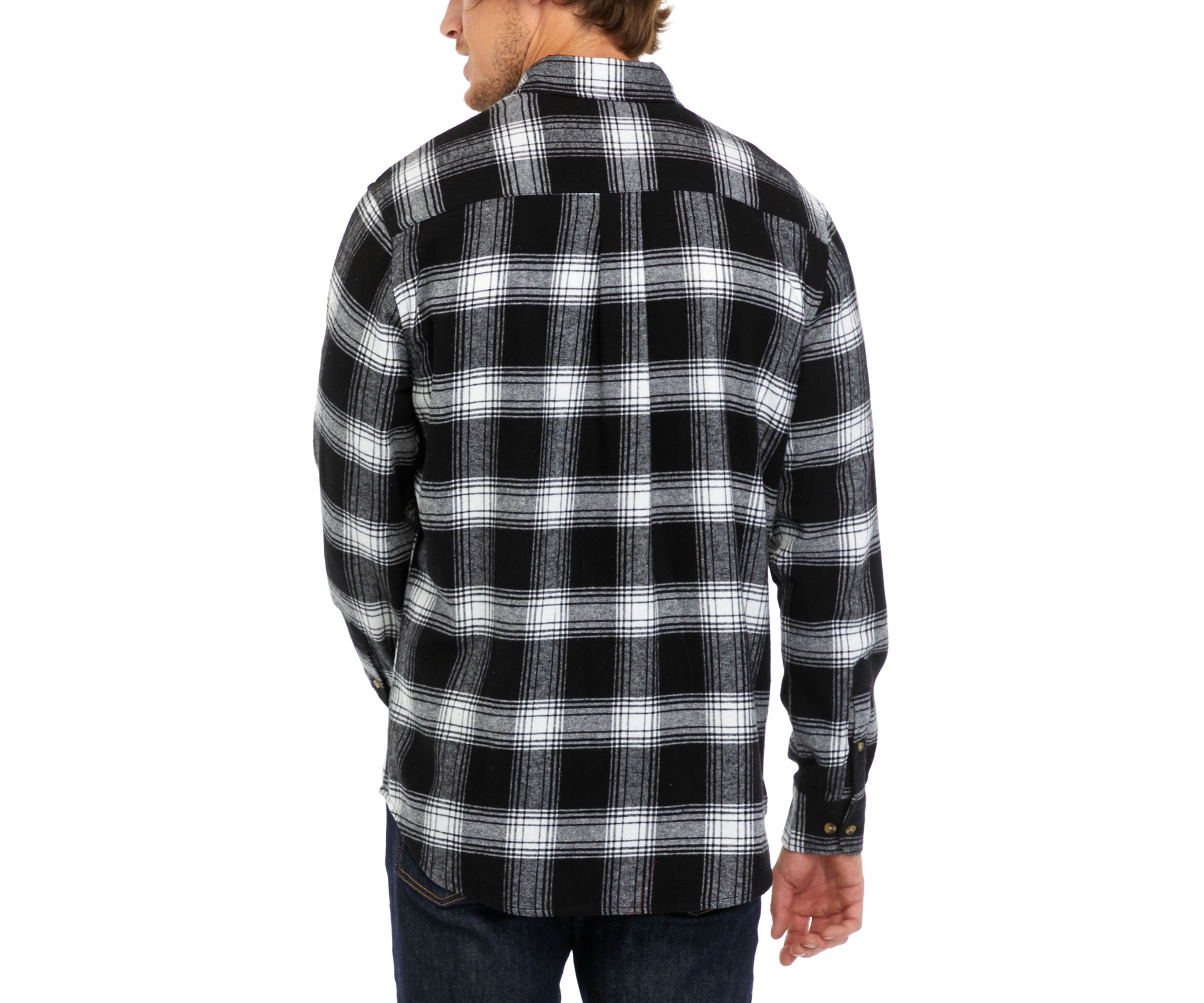Long Sleeve Plaid Printed Flannel Shirt