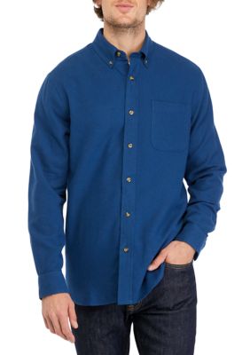 Saddlebred Men's Long Sleeve Solid Flannel Shirt
