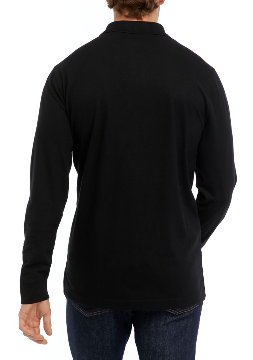 Long Sleeve Jersey Polo Shirt