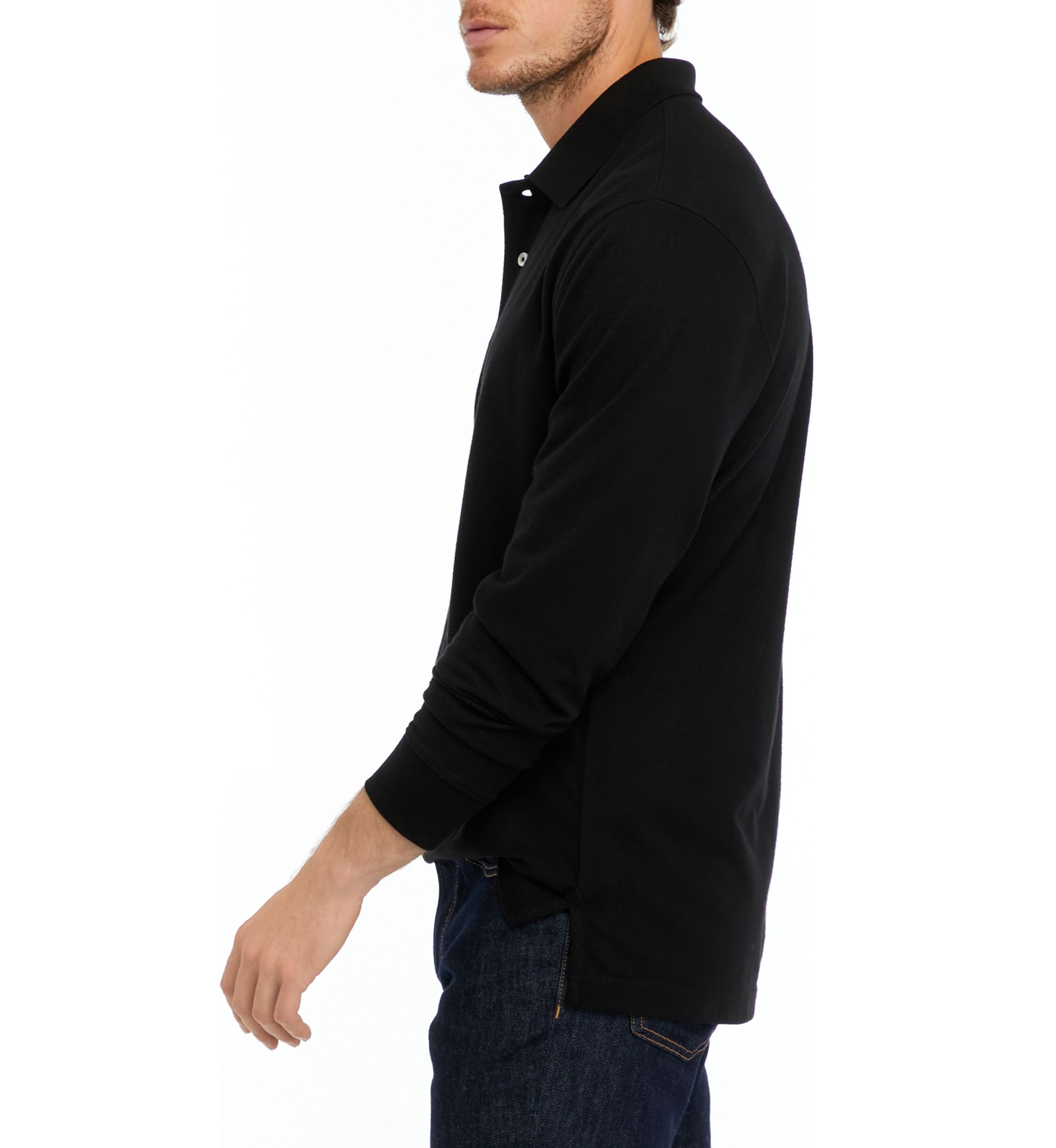 Long Sleeve Jersey Polo Shirt