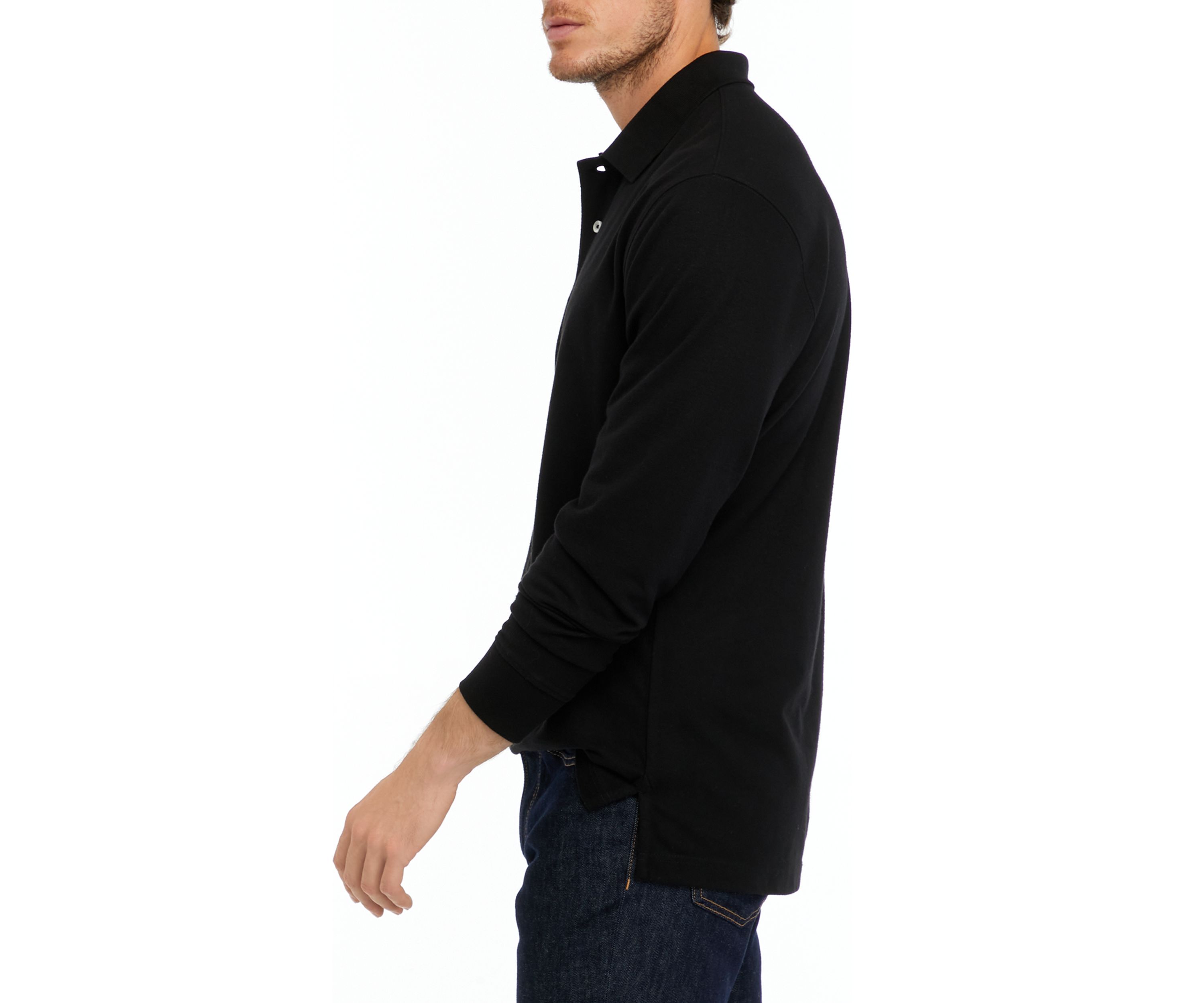 Long Sleeve Jersey Polo Shirt