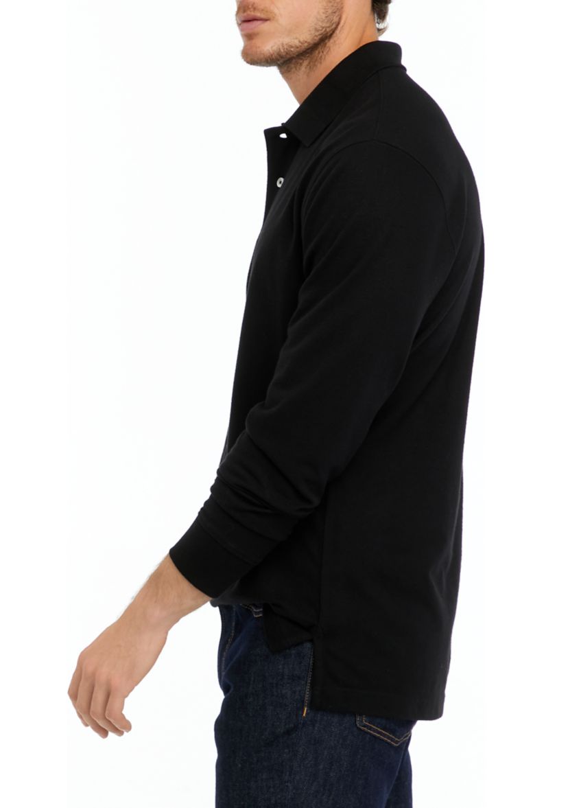 Long Sleeve Jersey Polo Shirt
