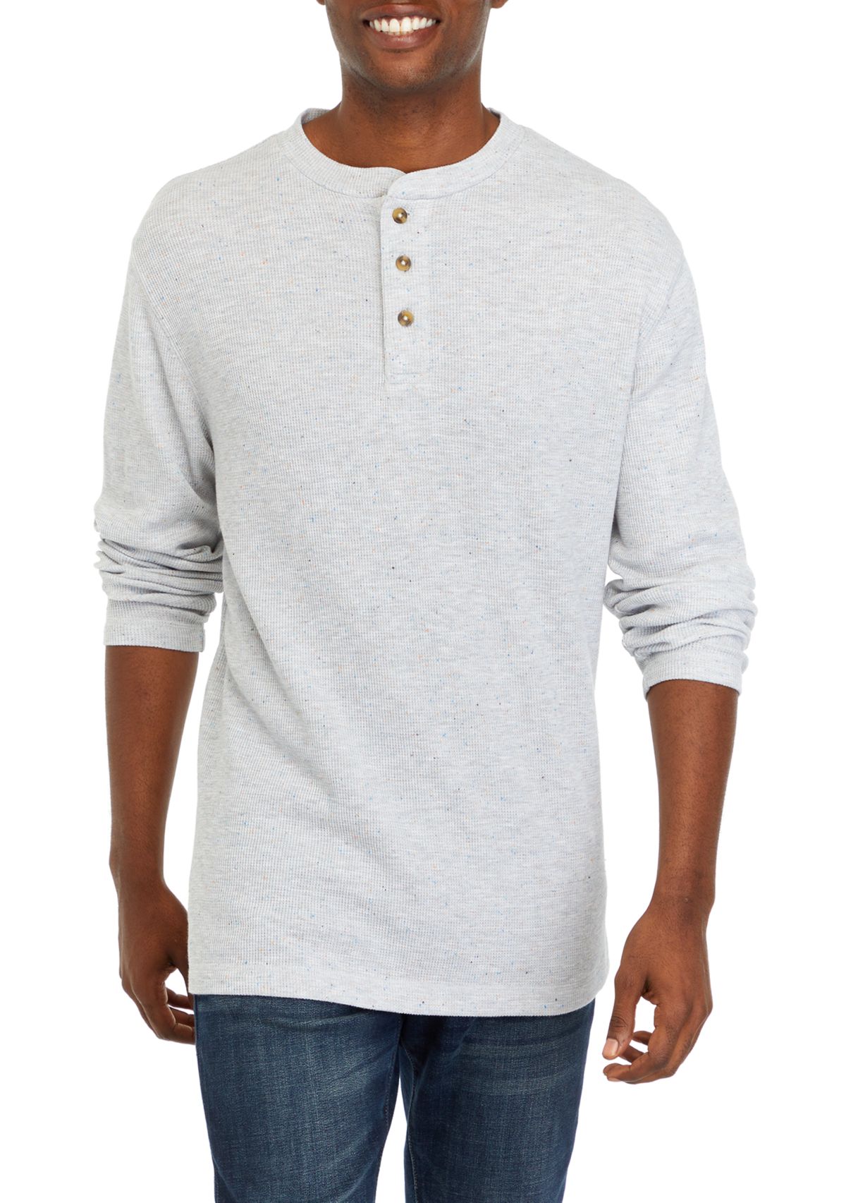 Long Sleeve Thermal Henley Shirt
