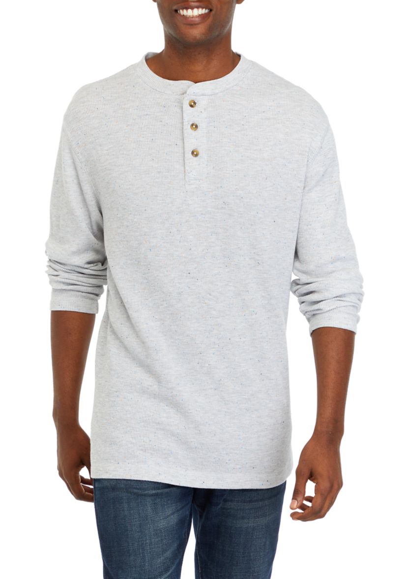 Long Sleeve Thermal Henley Shirt