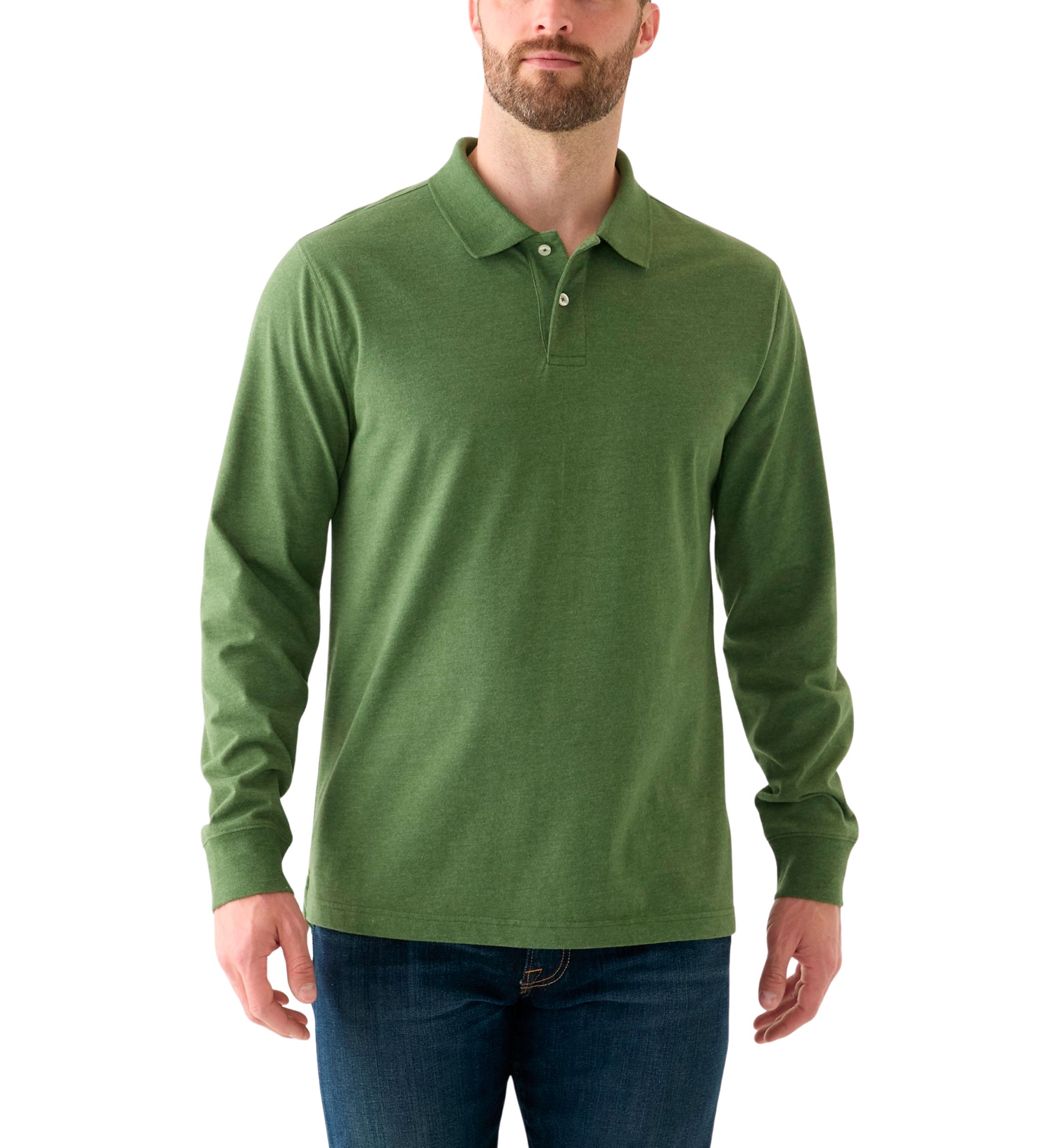 Long Sleeve Jersey Polo Shirt