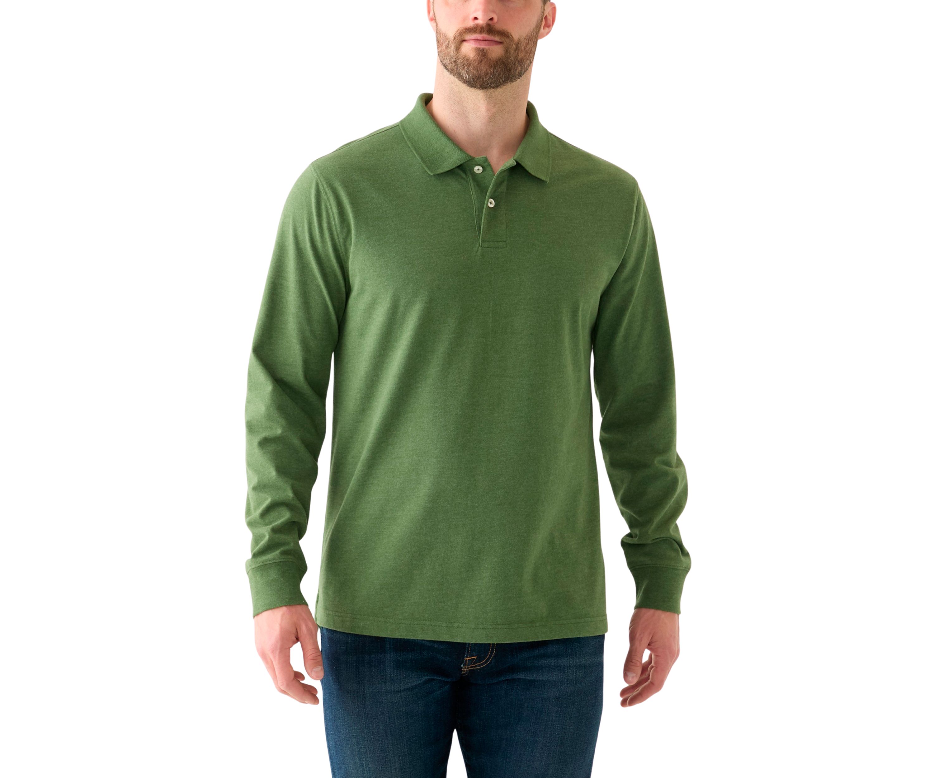 Long Sleeve Jersey Polo Shirt