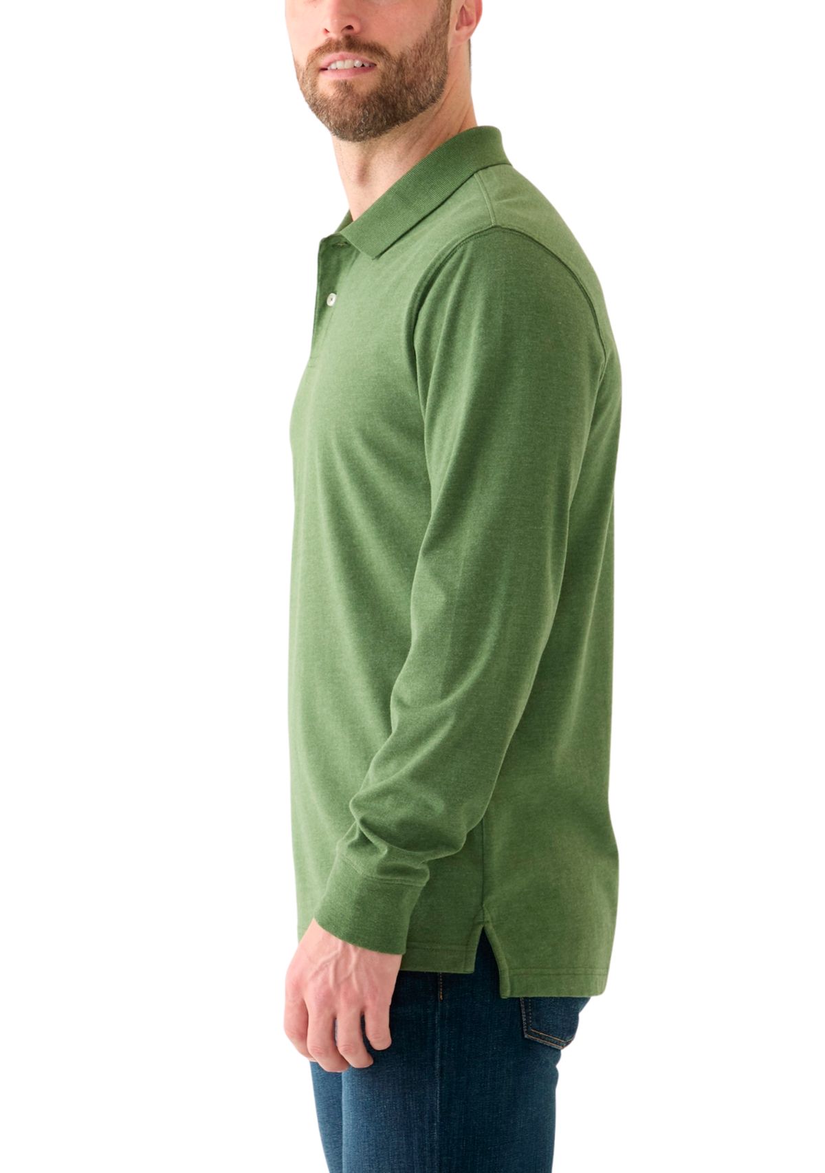 Long Sleeve Jersey Polo Shirt