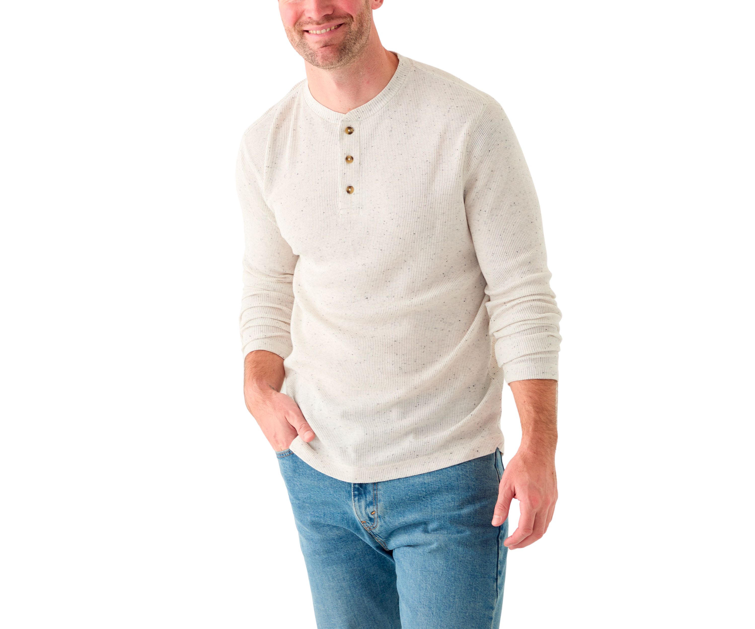 Long Sleeve Thermal Henley Shirt