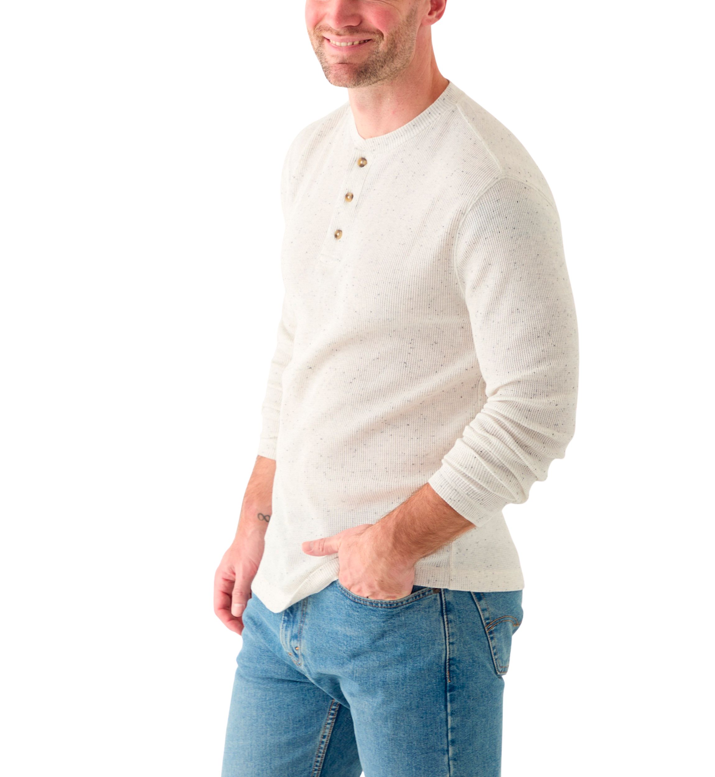 Long Sleeve Thermal Henley Shirt