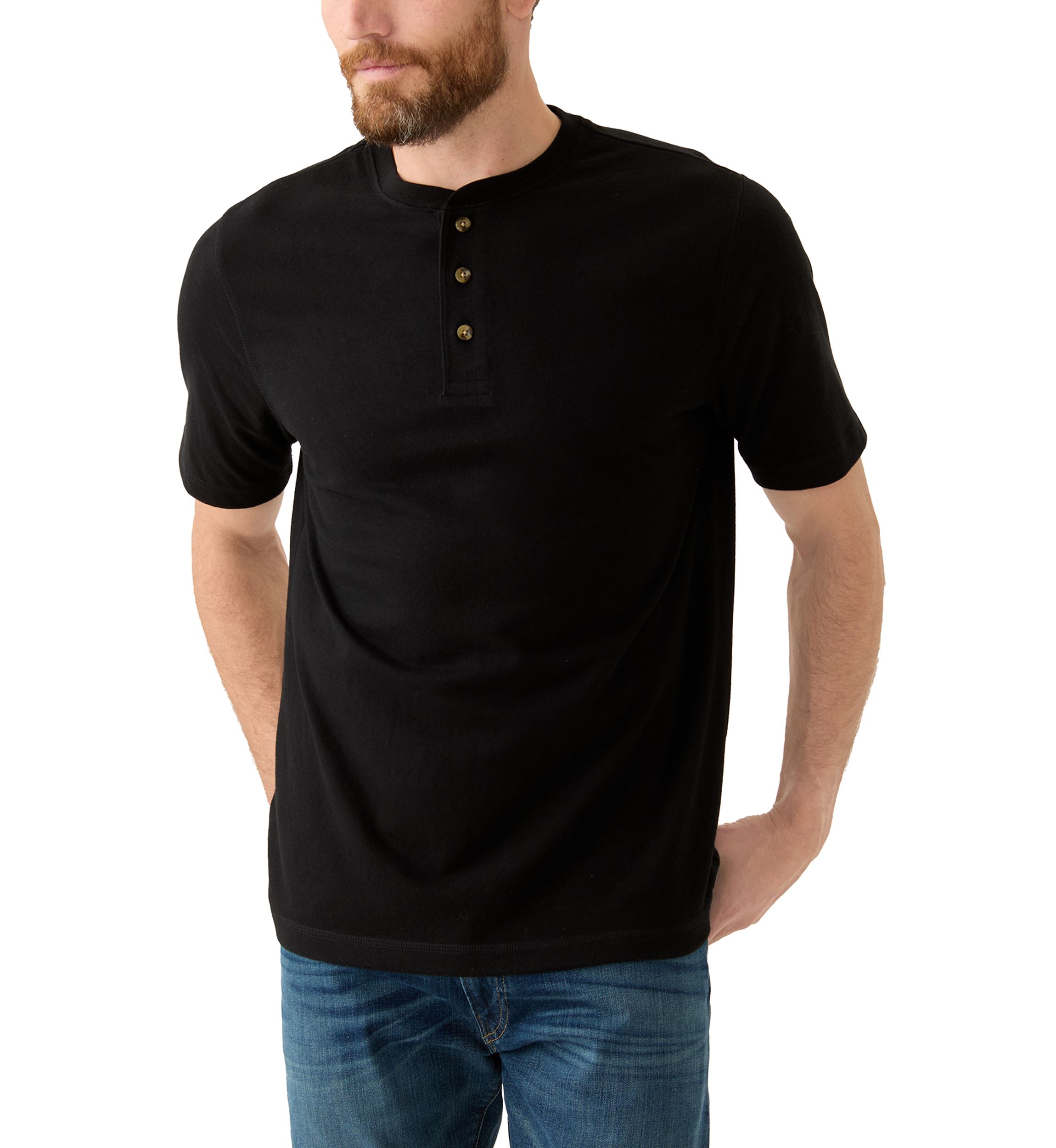 Short Sleeve Jersey Henley Shirt