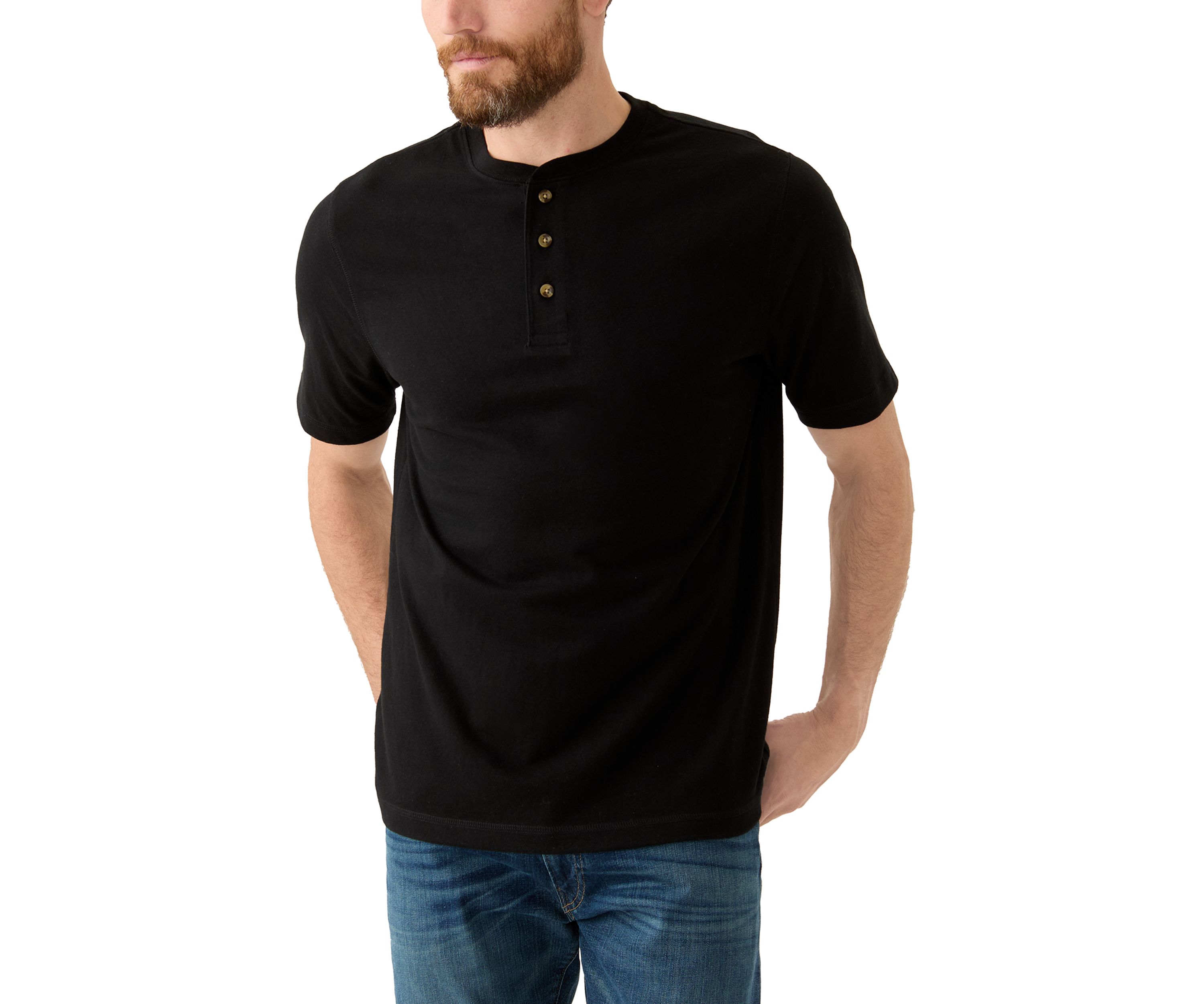 Short Sleeve Jersey Henley Shirt