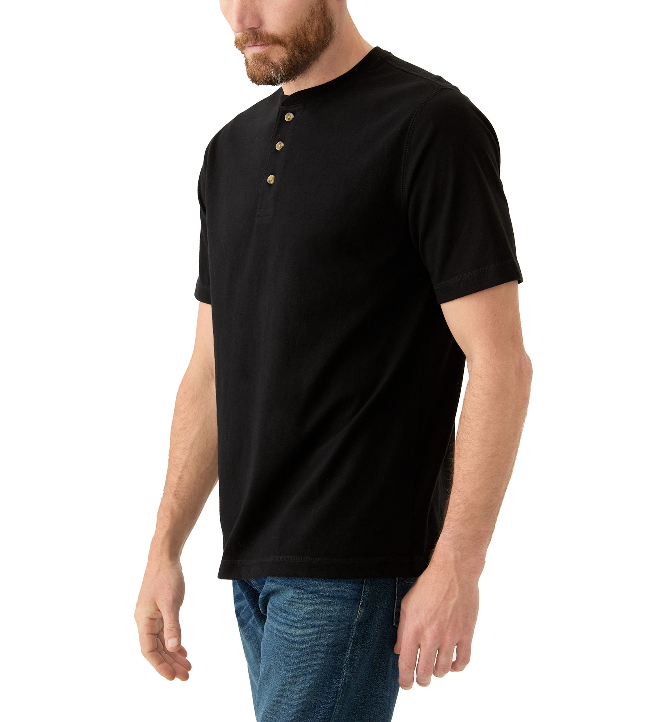 Short Sleeve Jersey Henley Shirt