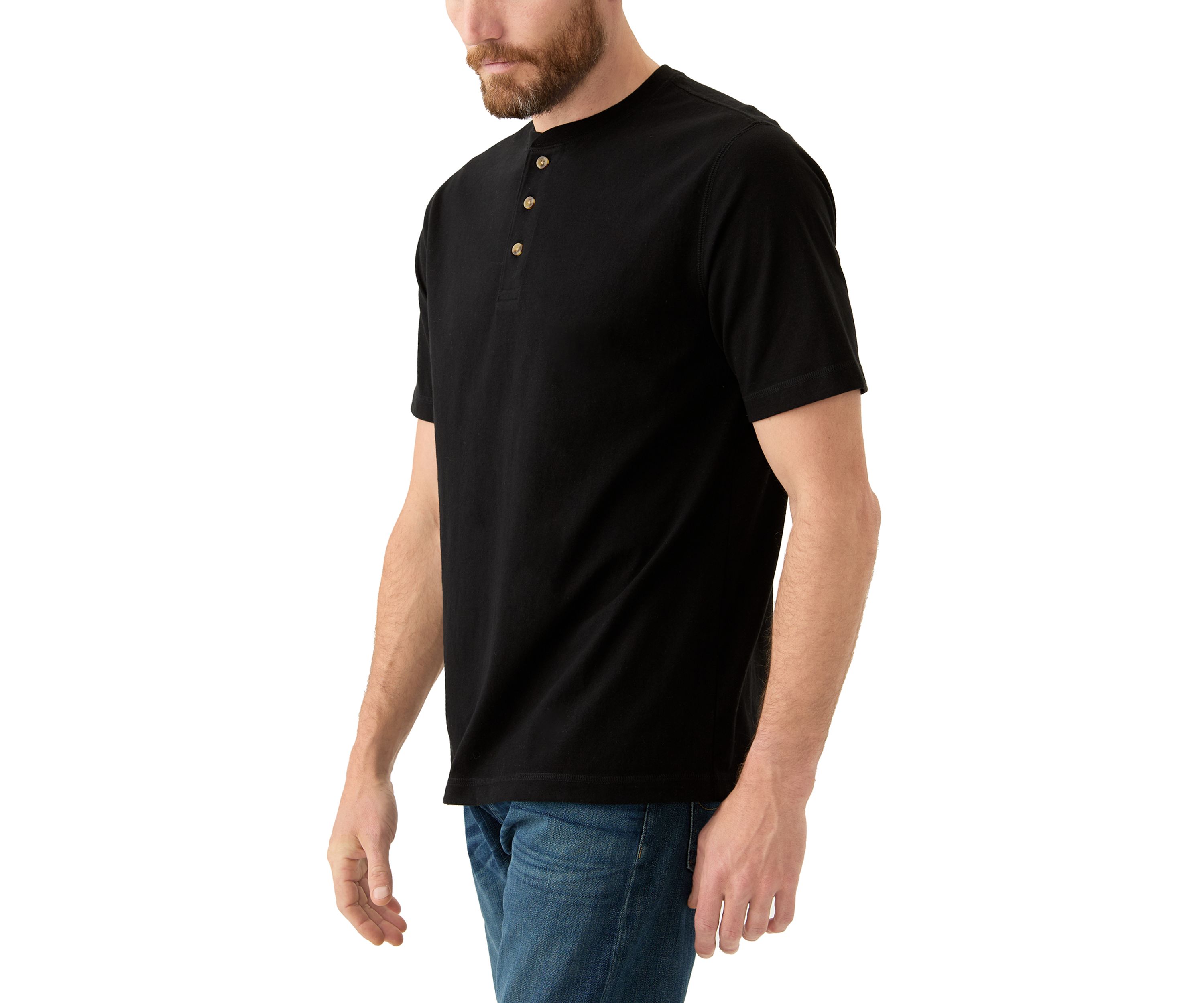 Short Sleeve Jersey Henley Shirt