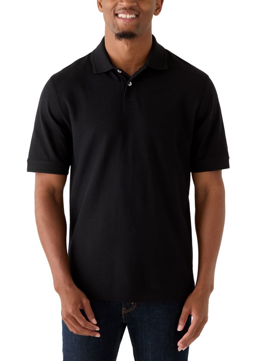 Saddlebred® Men's Short Sleeve Pique Polo Shirt | Belk