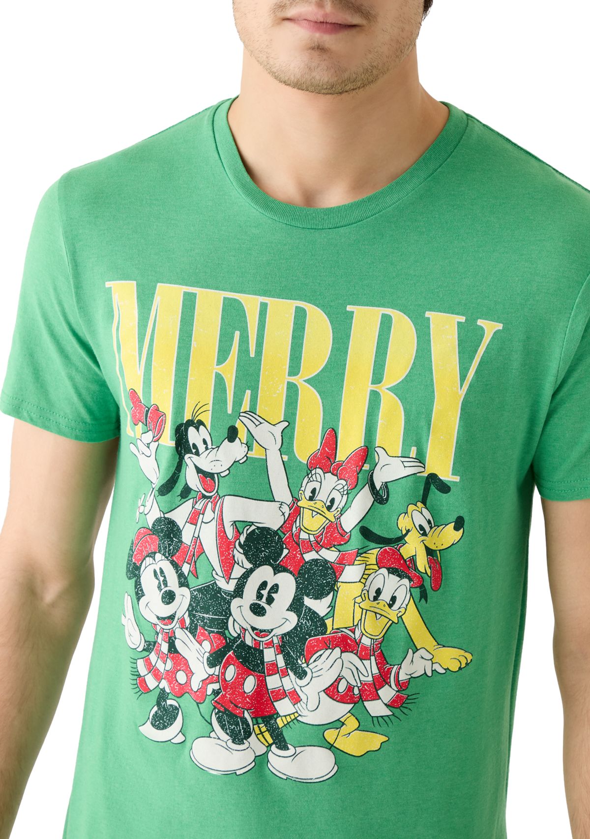 Mens Merry Disney Crew Neck Graphic T-Shirt