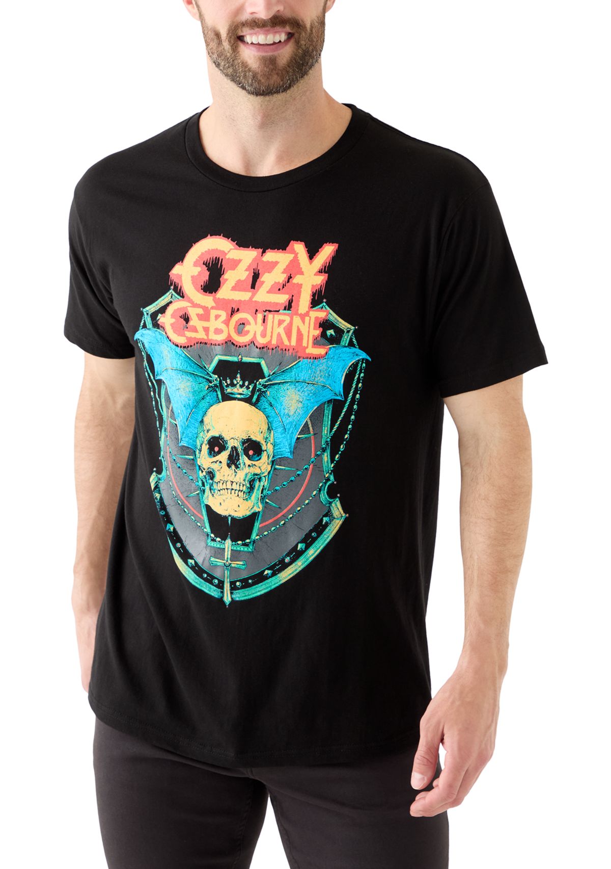 Mens Ozzy Skull Short Sleeve Graphic T-Shirt