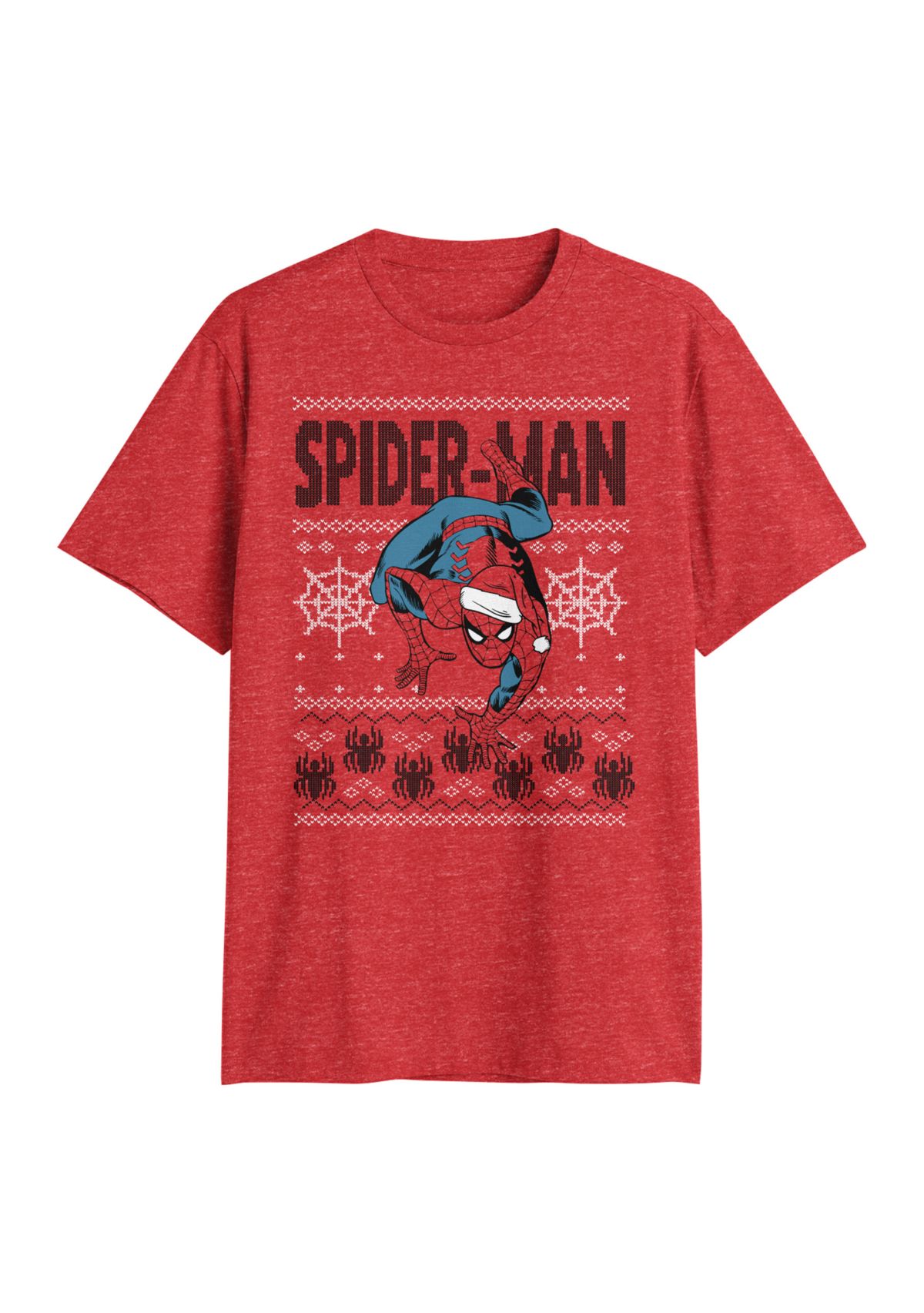 Mens Spiderman Holiday Graphic T-Shirt