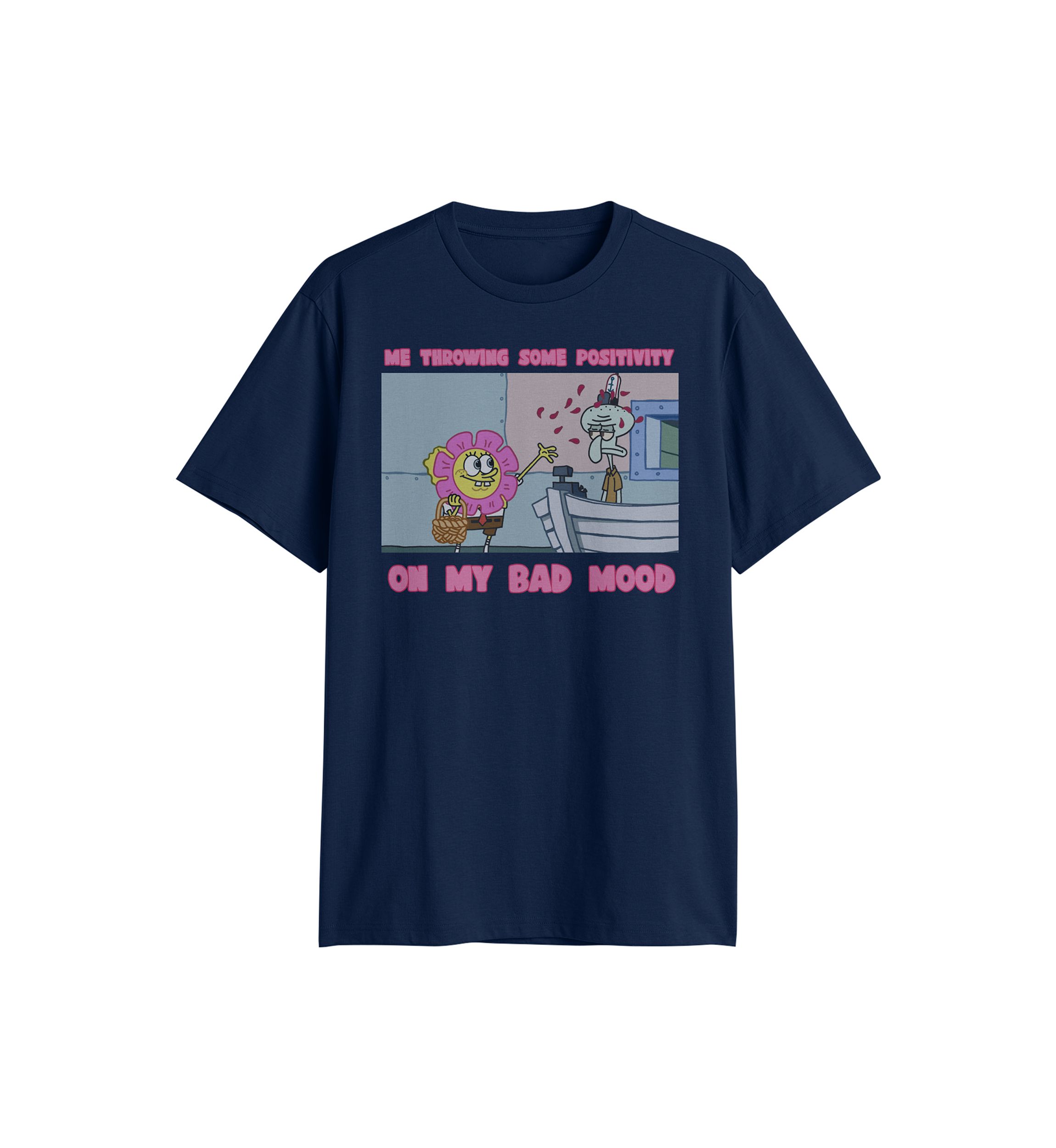 Mens Throwing Positivity Graphic T-Shirt