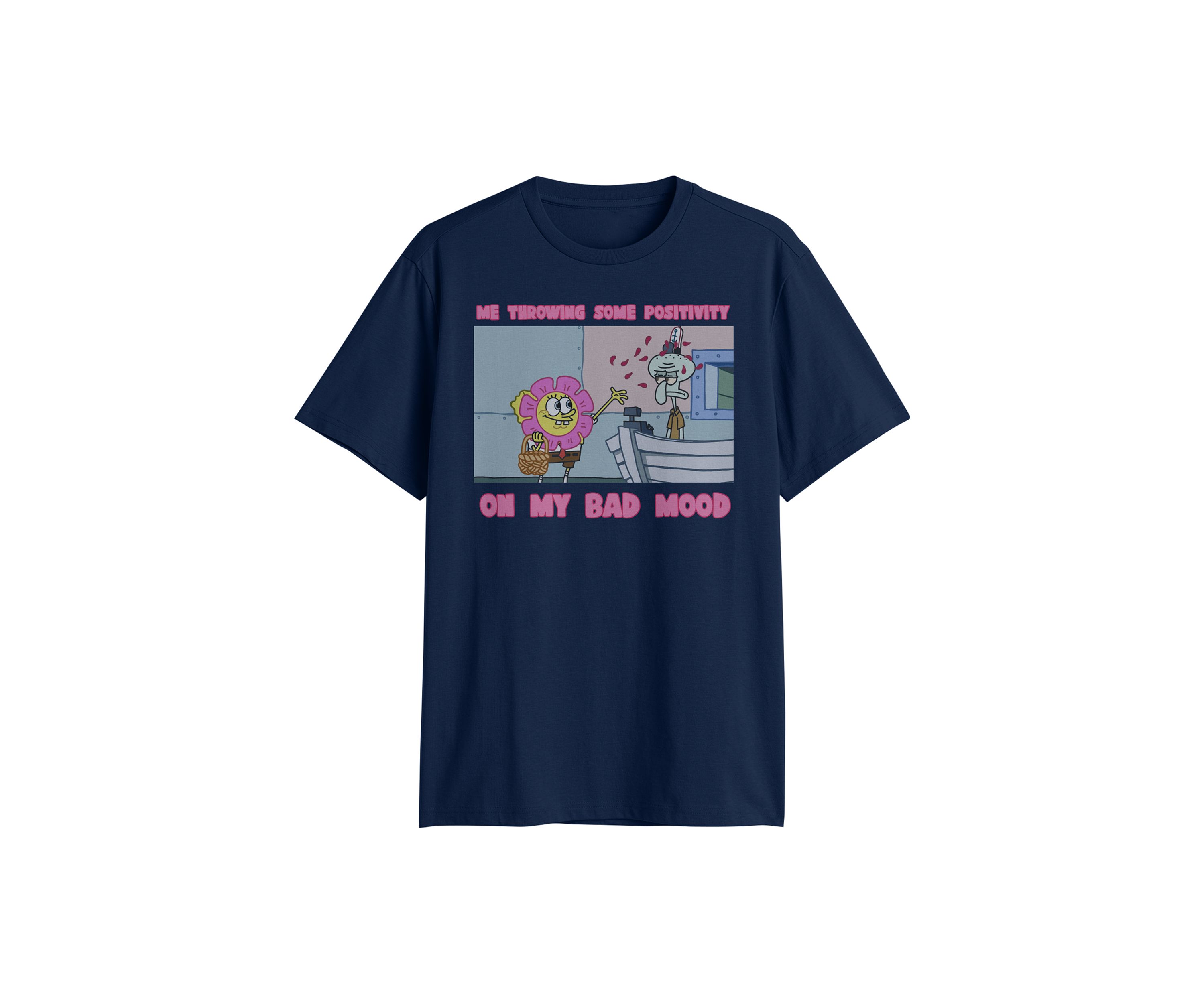 Mens Throwing Positivity Graphic T-Shirt