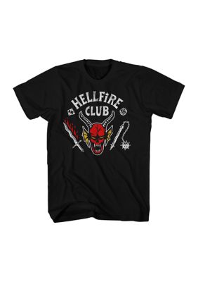 Mad Engine Men's Stranger Things Hellfire Club T-Shirt, Black, Medium -  0195566743185