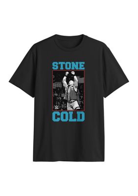 Mad Engine Men's Stone Cold Steve Austin Graphic T-Shirt, Black, Large