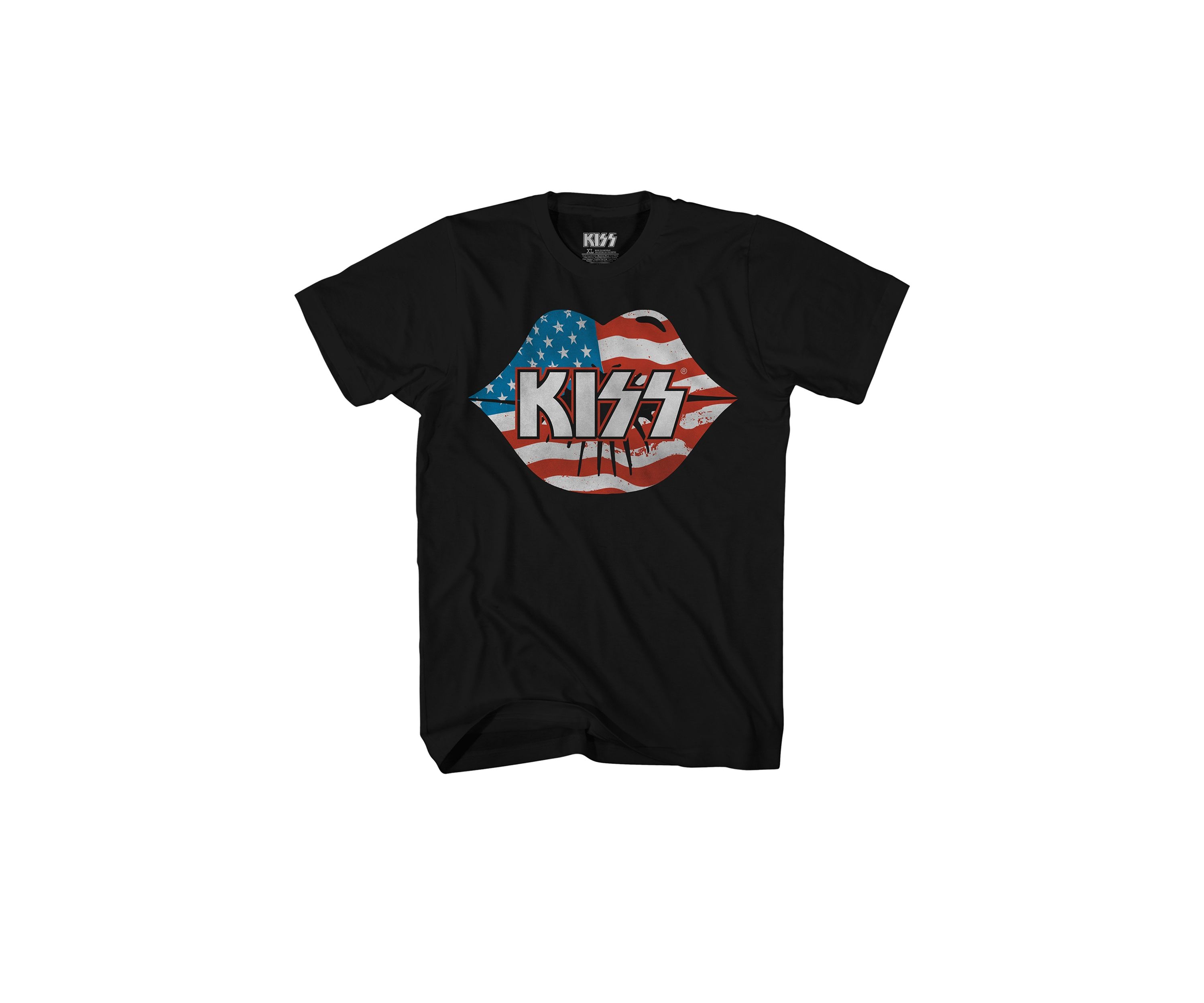 Short Sleeve Kiss Flag Graphic T-Shirt 