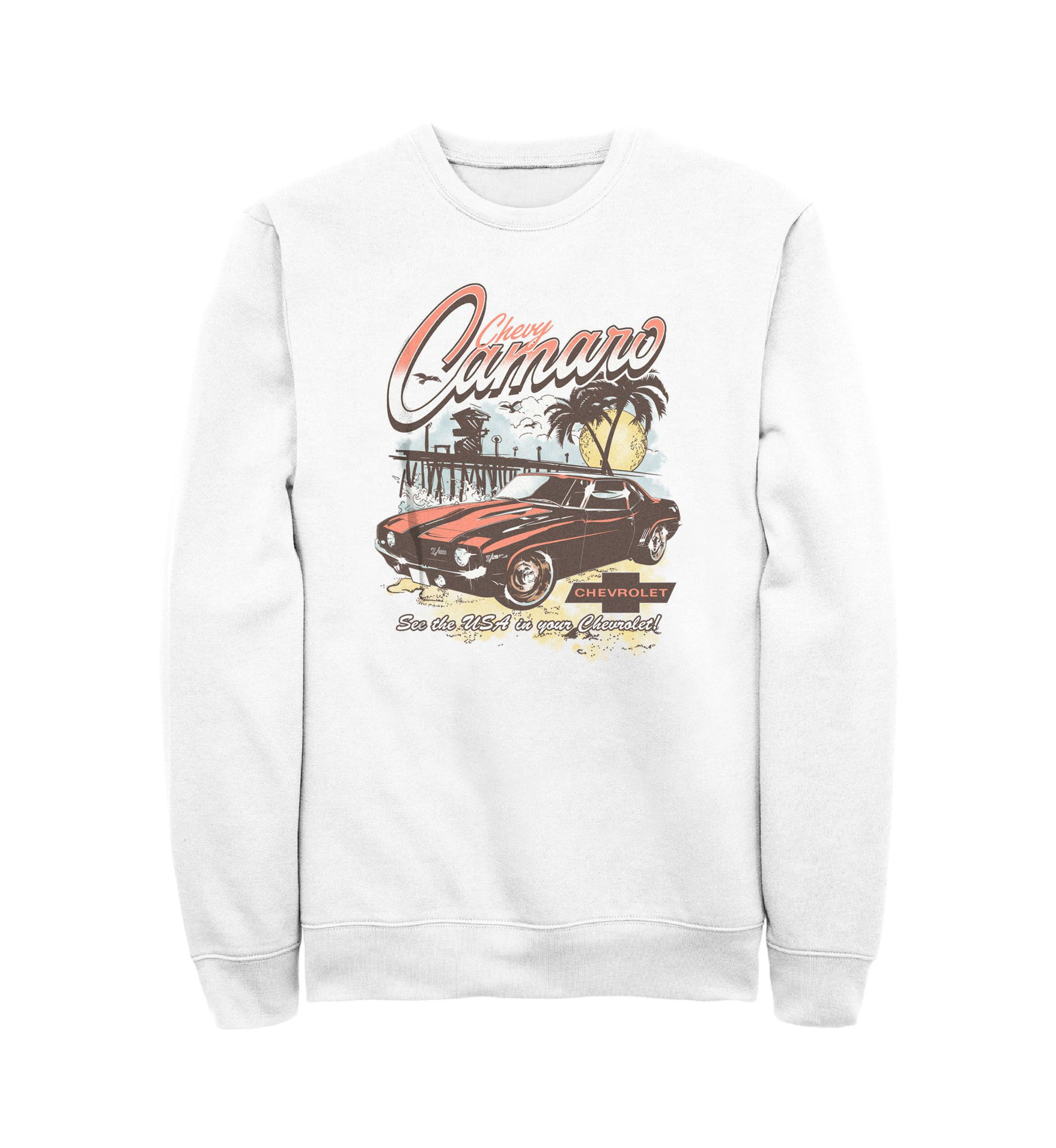 Lt Vintage Camaro Graphic Crew Fleece Sweatshirt