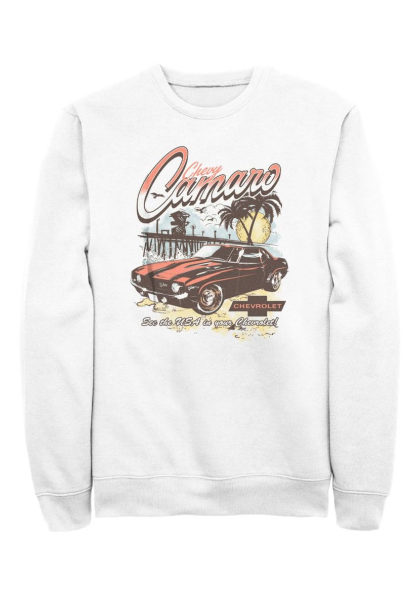 Lt Vintage Camaro Graphic Crew Fleece Sweatshirt