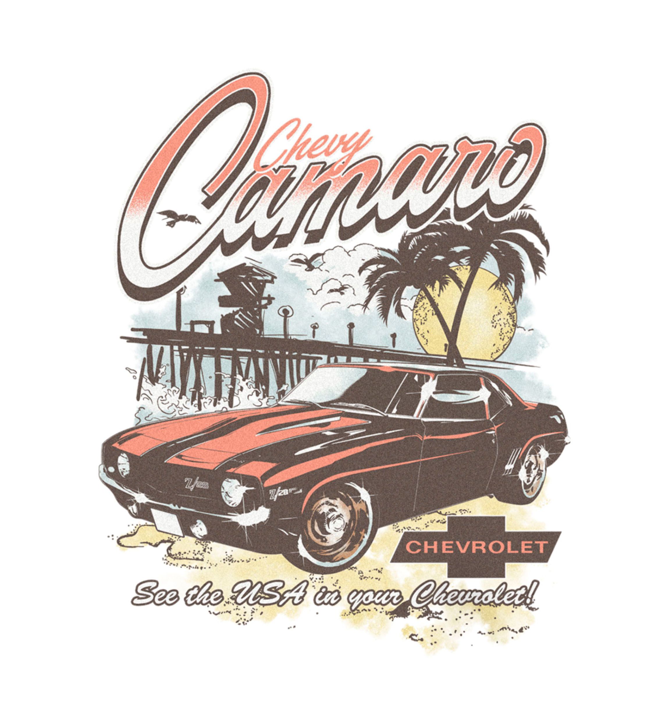 Lt Vintage Camaro Graphic Crew Fleece Sweatshirt