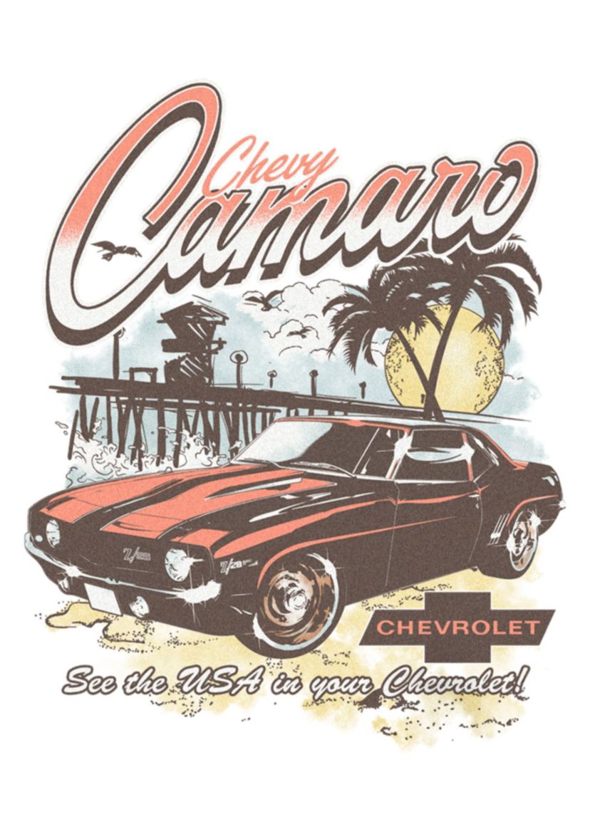 Lt Vintage Camaro Graphic Crew Fleece Sweatshirt