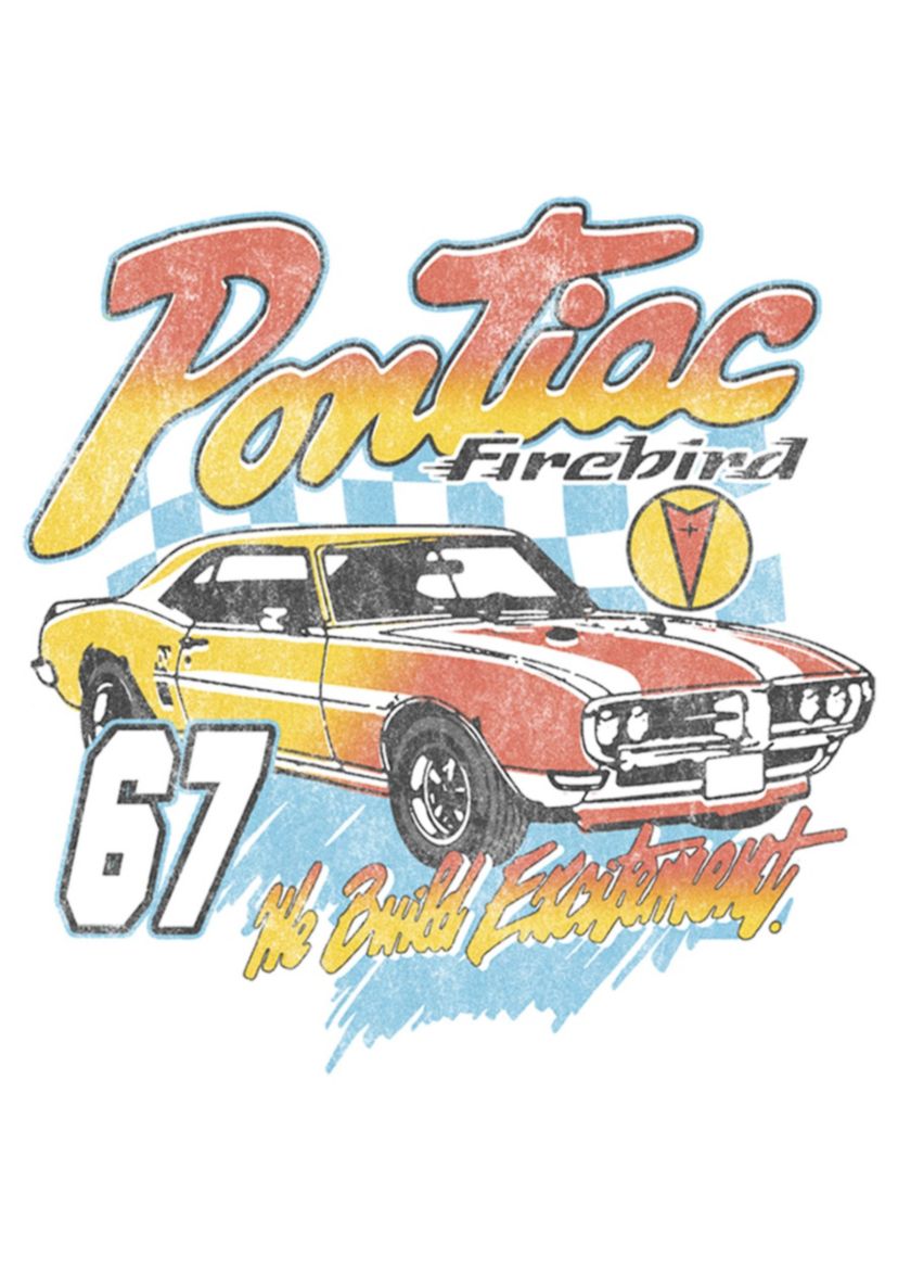 Bright Vintage Pontiac Graphic T-Shirt