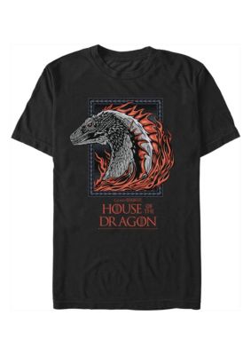 House of the Dragon Men's Dragon Badge Graphic T-Shirt, Black, Large