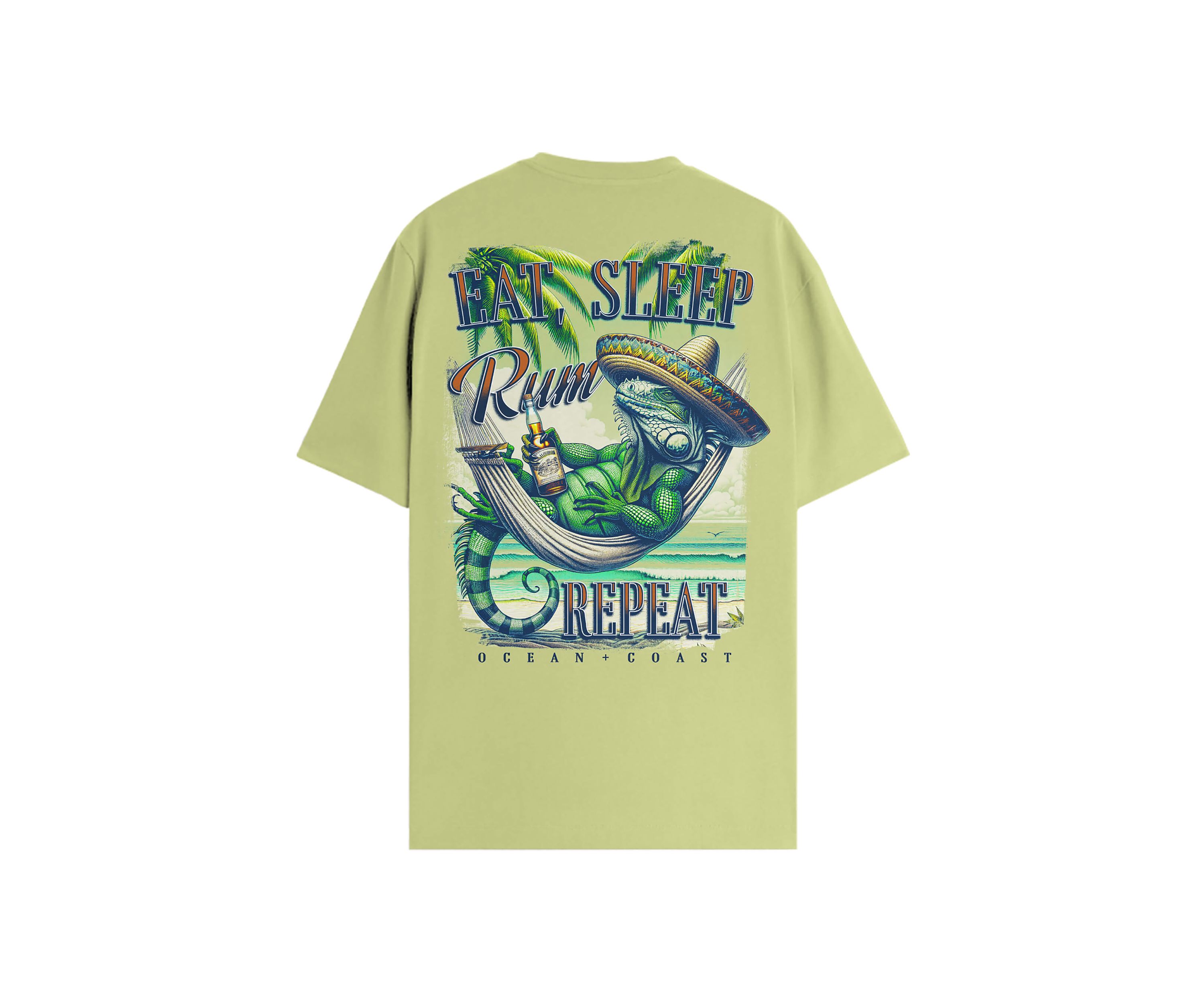 Eat Sleep Rum Repeat Short Sleeve Graphic T-Shirt