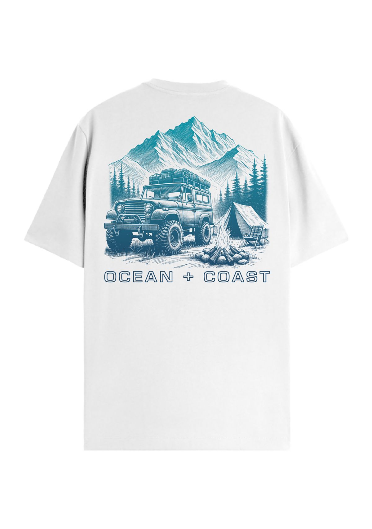 Short Sleeve Camping Jeep Graphic T-Shirt 